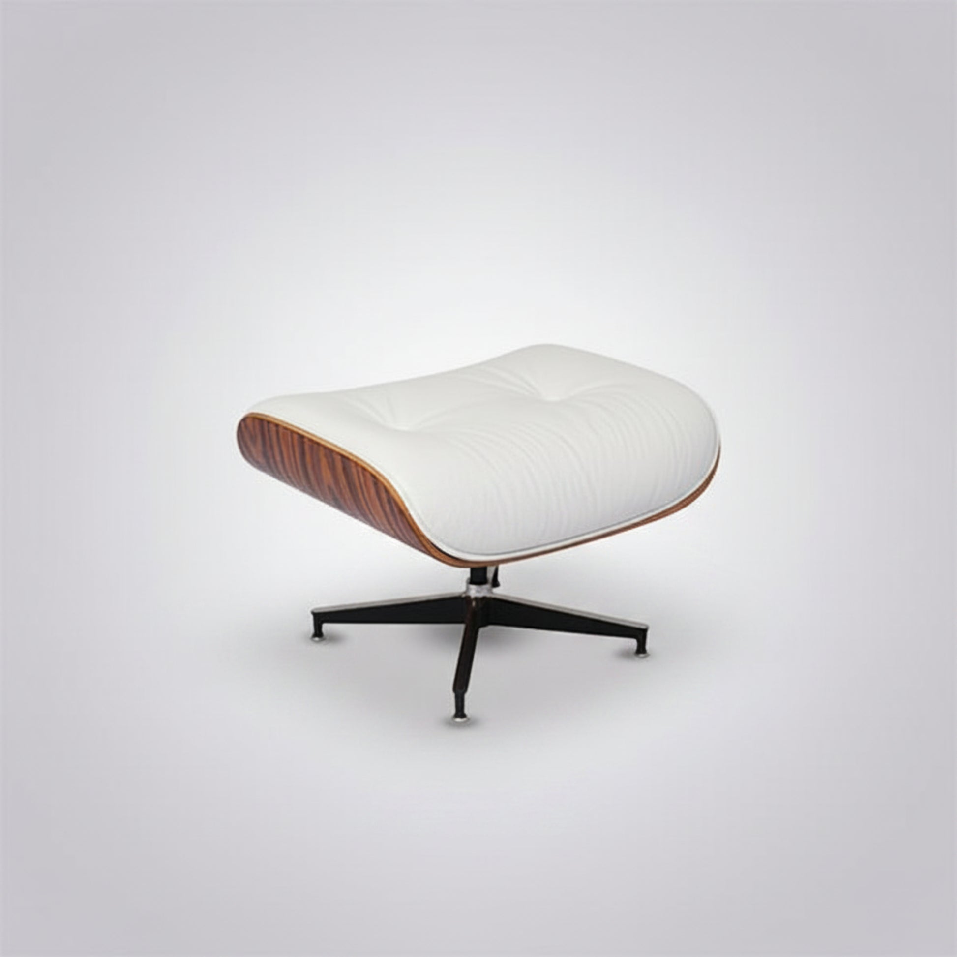 Charles Eames Inspired Mid-Century Iconic Lounge Chair & Ottoman in Rose Wood Chocolate Brown - Aura Furnitures