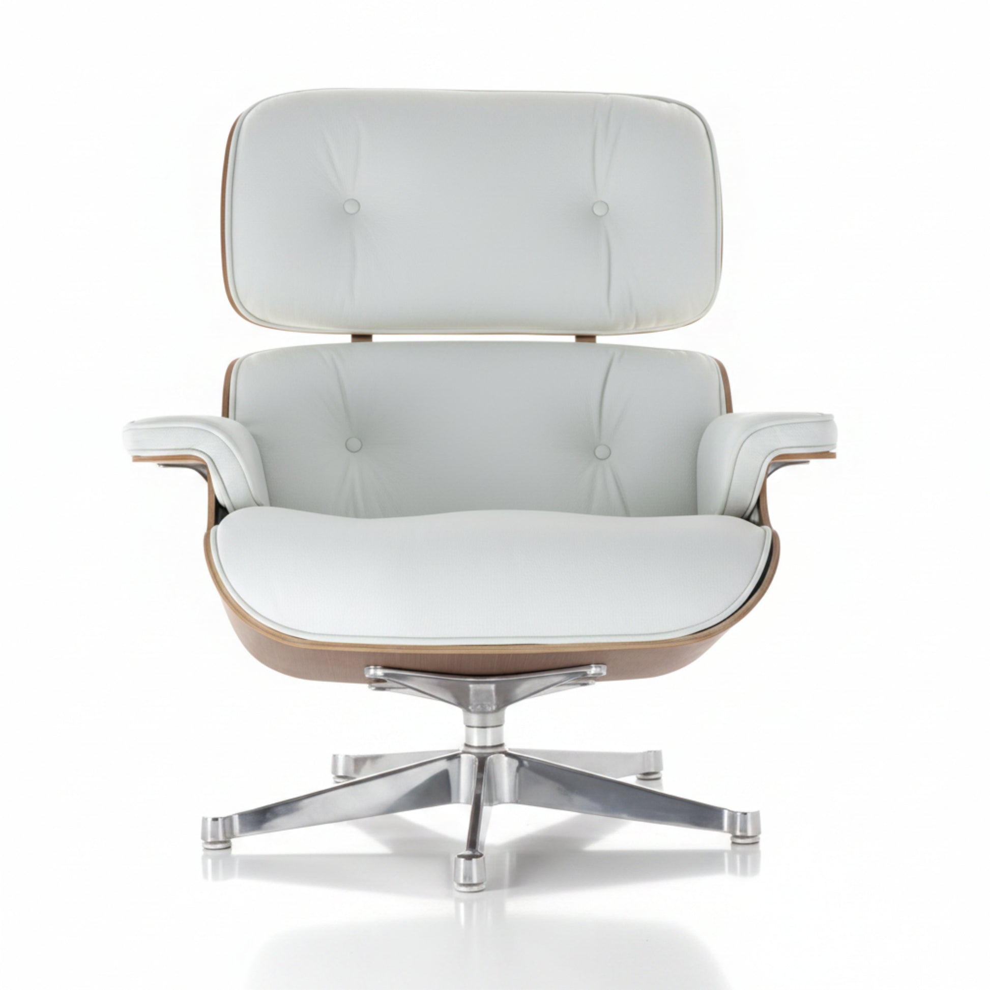 Charles Eames Inspired Mid-Century Iconic Lounge Chair & Ottoman in Rose Wood Chocolate Brown - Aura Furnitures