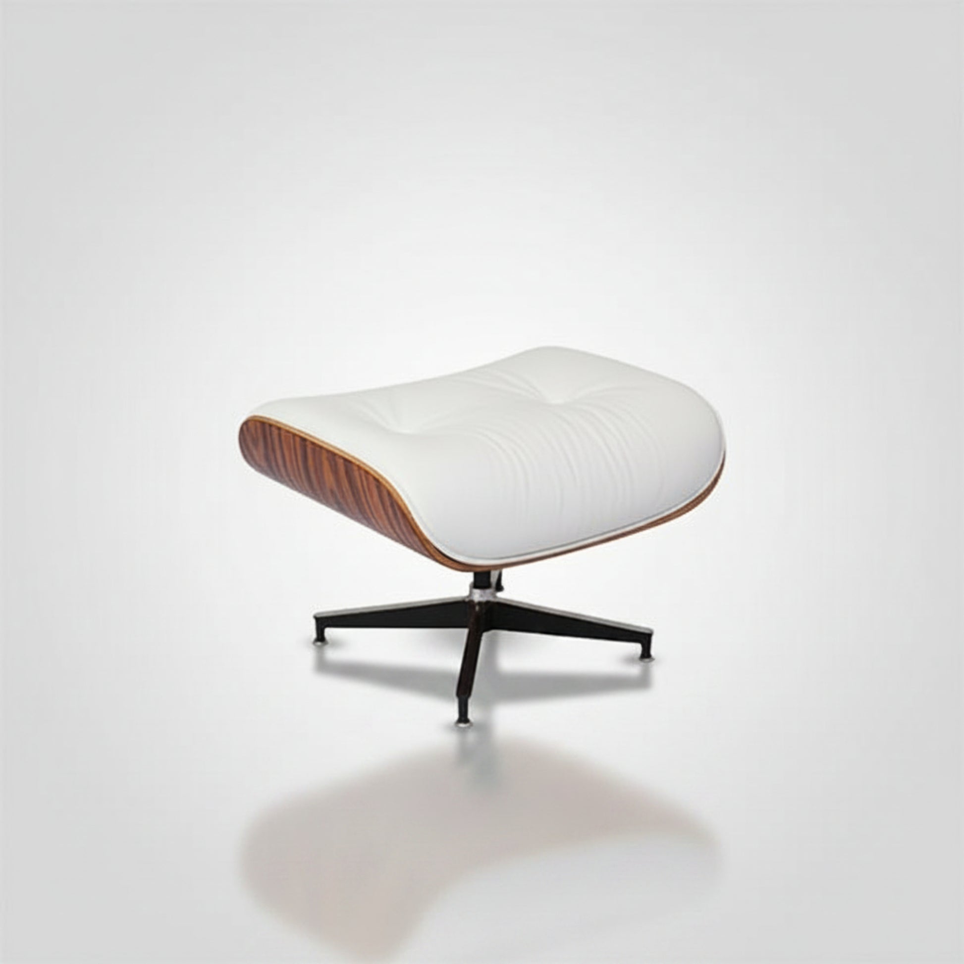 Charles Eames Inspired Mid-Century Iconic Lounge Chair & Ottoman in Rose Wood Chocolate Brown - Aura Furnitures