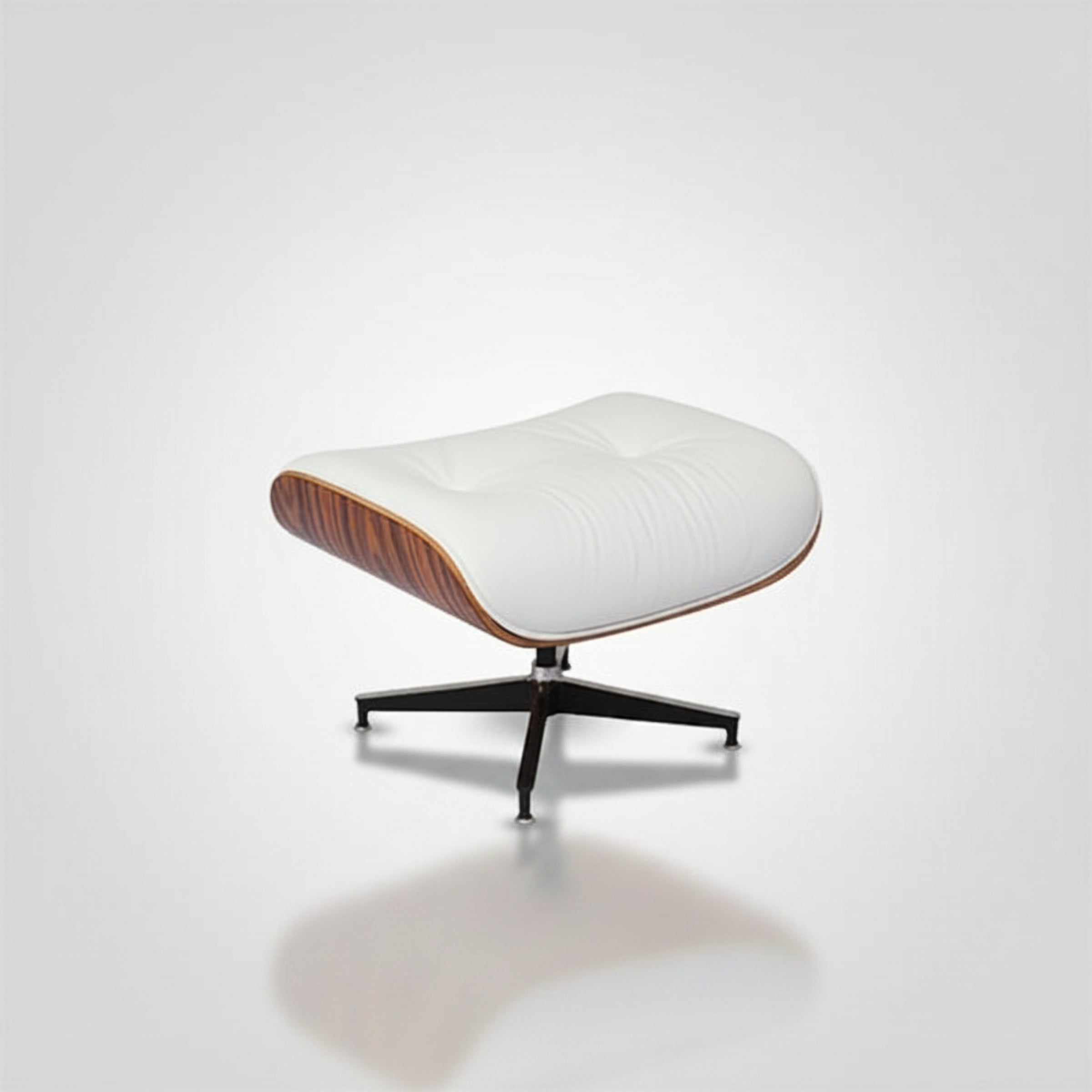 Charles Eames Inspired Mid-Century Iconic Lounge Chair & Ottoman in Rose Wood Chocolate Brown - Aura Furnitures