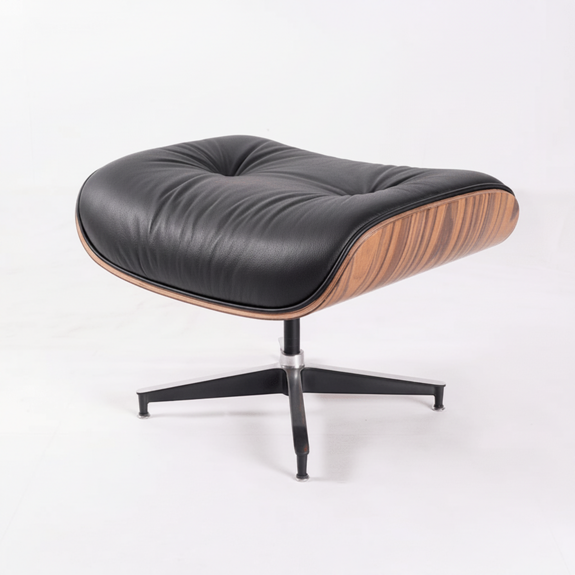 Charles Eames Inspired Mid-Century Iconic Lounge Chair & Ottoman in Rose Wood Chocolate Brown - Aura Furnitures