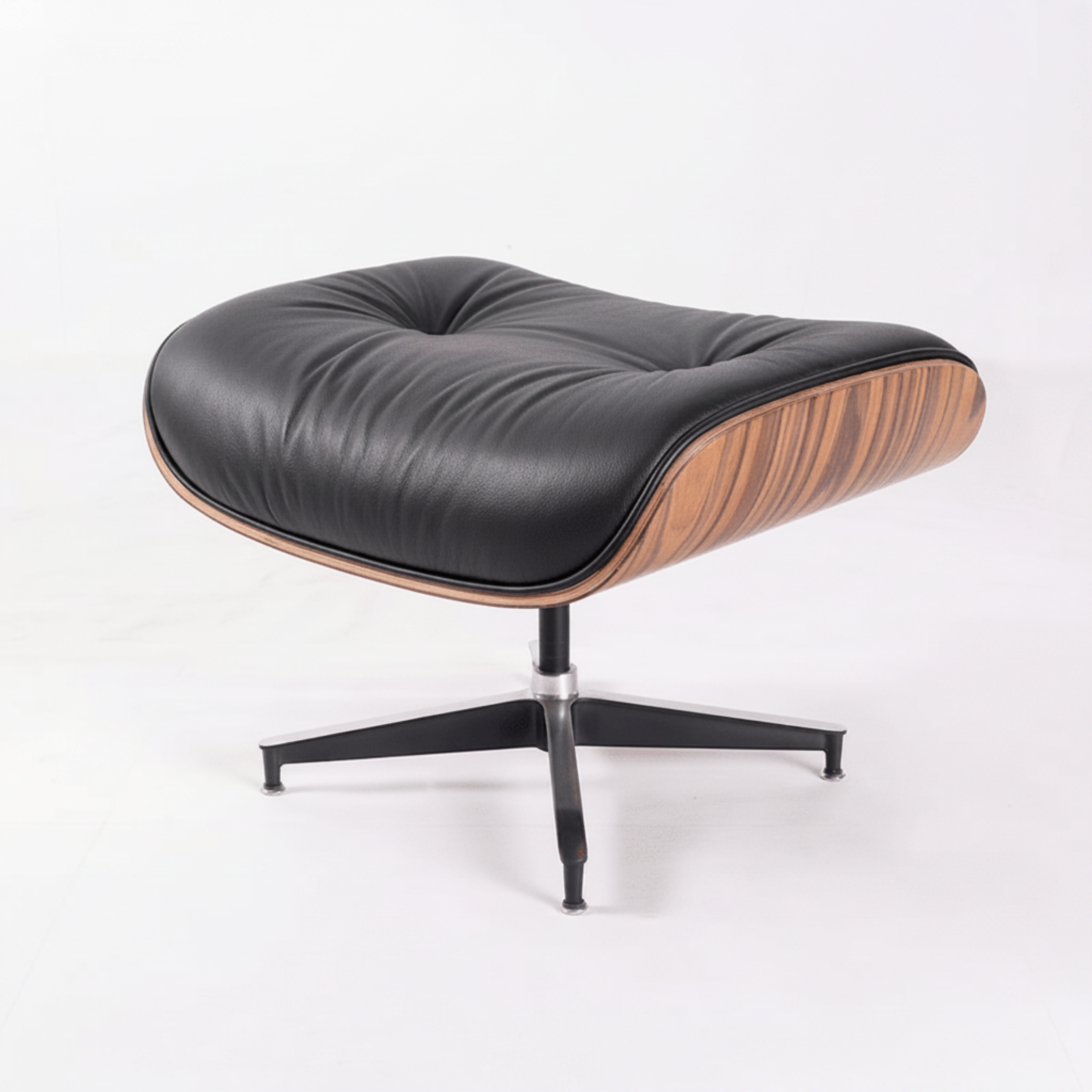 Charles Eames Inspired Mid-Century Iconic Lounge Chair & Ottoman in Rose Wood Chocolate Brown - Aura Furnitures