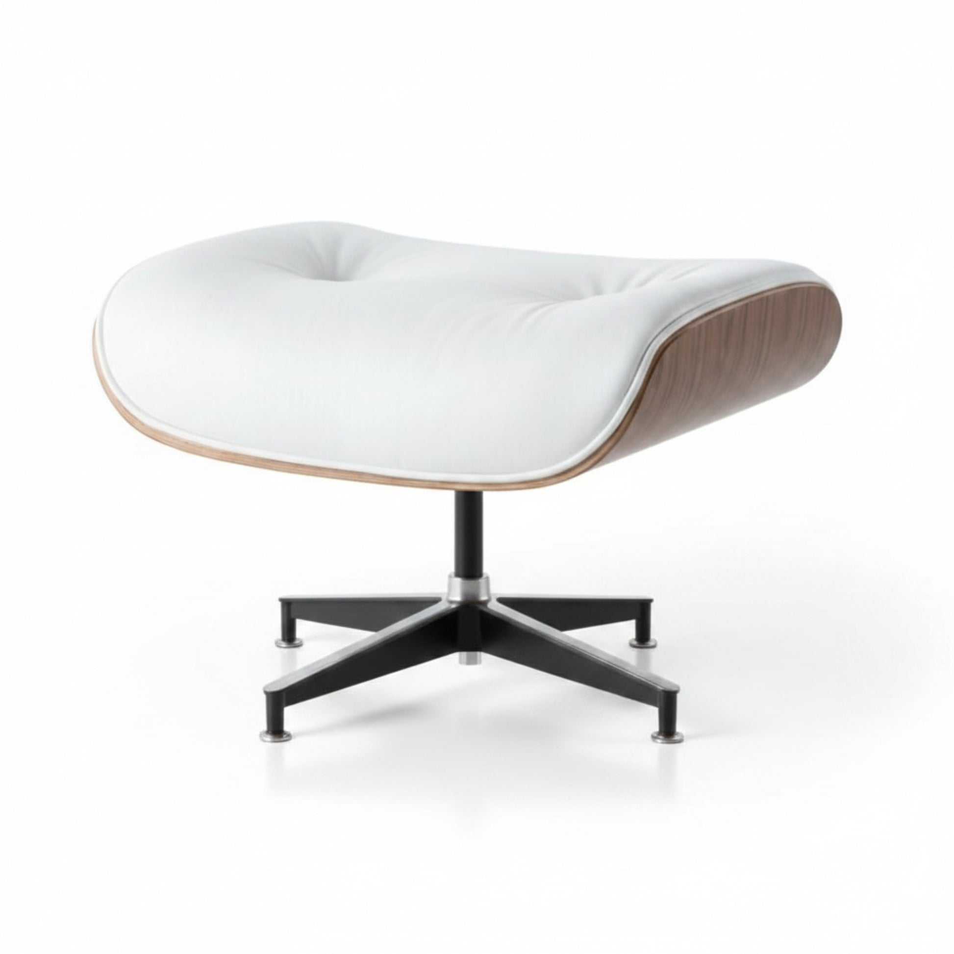 Charles Eames Inspired Mid-Century Iconic Lounge Chair & Ottoman - Walnut Wood & Chocolate Brown - Aura Furnitures