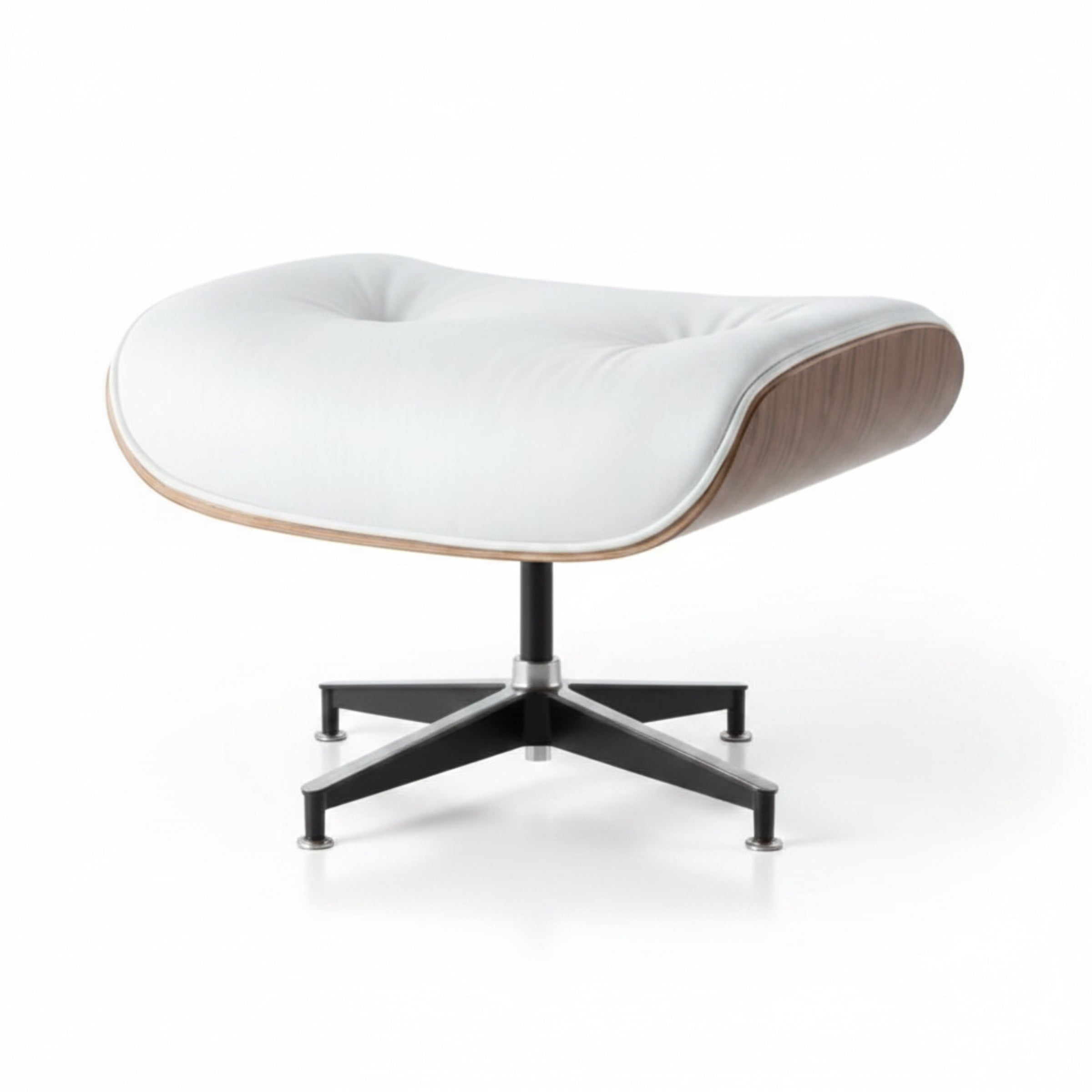 Charles Eames Inspired Mid-Century Iconic Lounge Chair & Ottoman - Walnut Wood & Chocolate Brown - Aura Furnitures