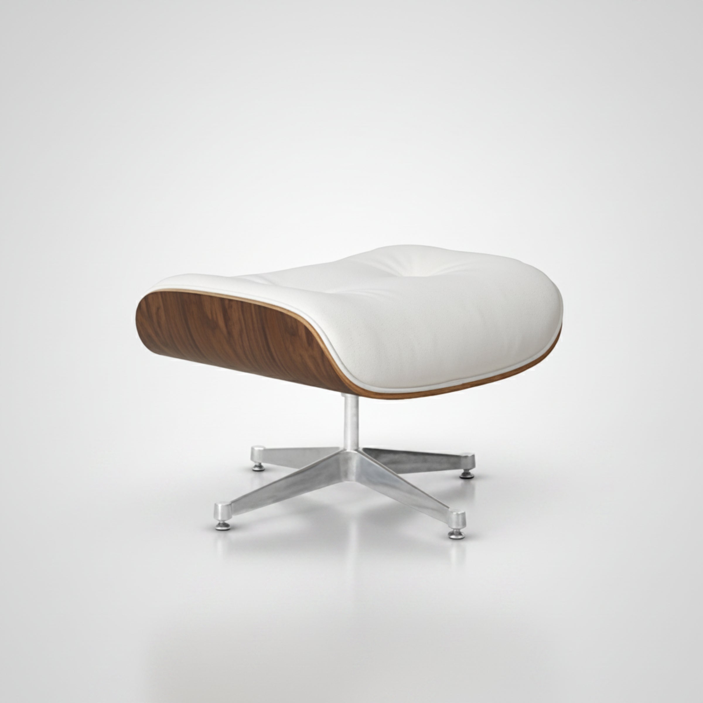 Charles Eames Inspired Mid-Century Iconic Lounge Chair & Ottoman - Walnut Wood & Chocolate Brown - Aura Furnitures