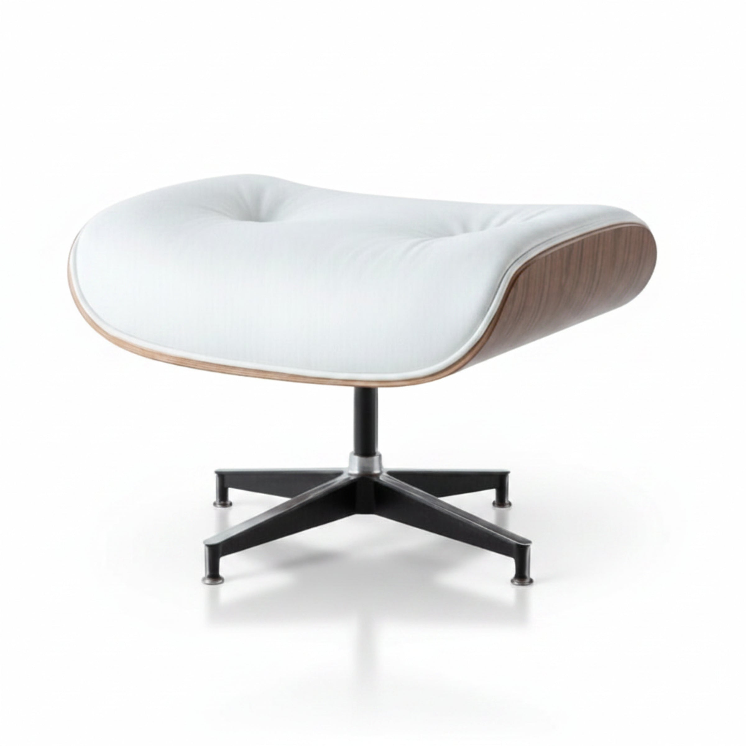 Charles Eames Inspired Mid-Century Iconic Lounge Chair & Ottoman – Walnut Wood & Tan Brown - Aura Furnitures