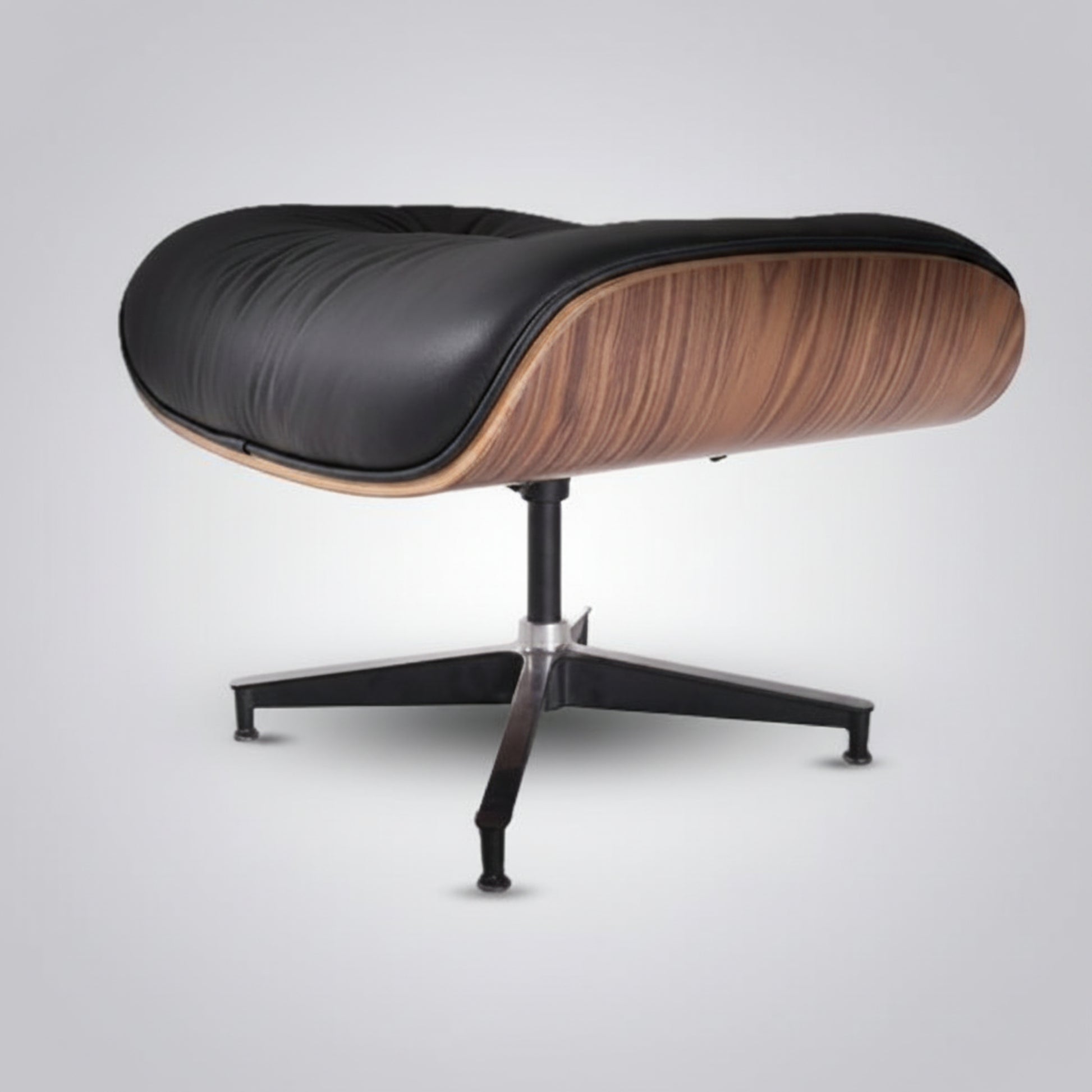 Charles Eames Inspired Mid-Century Iconic Lounge Chair & Ottoman – Walnut Wood & Tan Brown - Aura Furnitures