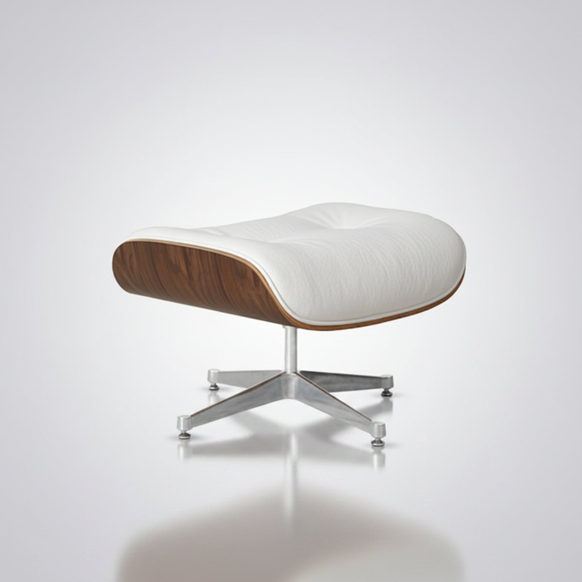 Charles Eames Inspired Mid-Century Iconic Lounge Chair & Ottoman – Walnut Wood & Tan Brown - Aura Furnitures