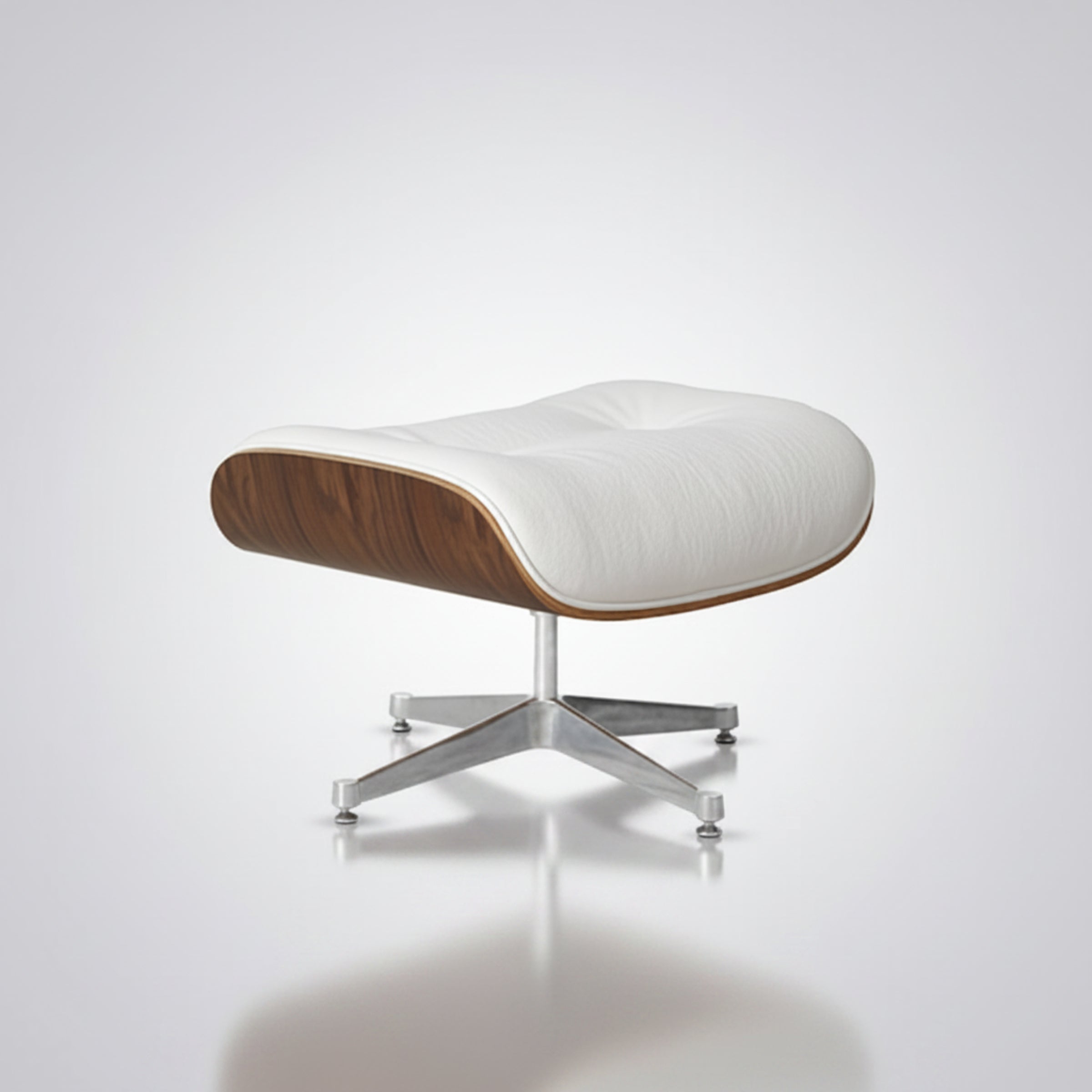 Charles Eames Inspired Mid-Century Iconic Lounge Chair & Ottoman – Walnut Wood & Tan Brown - Aura Furnitures