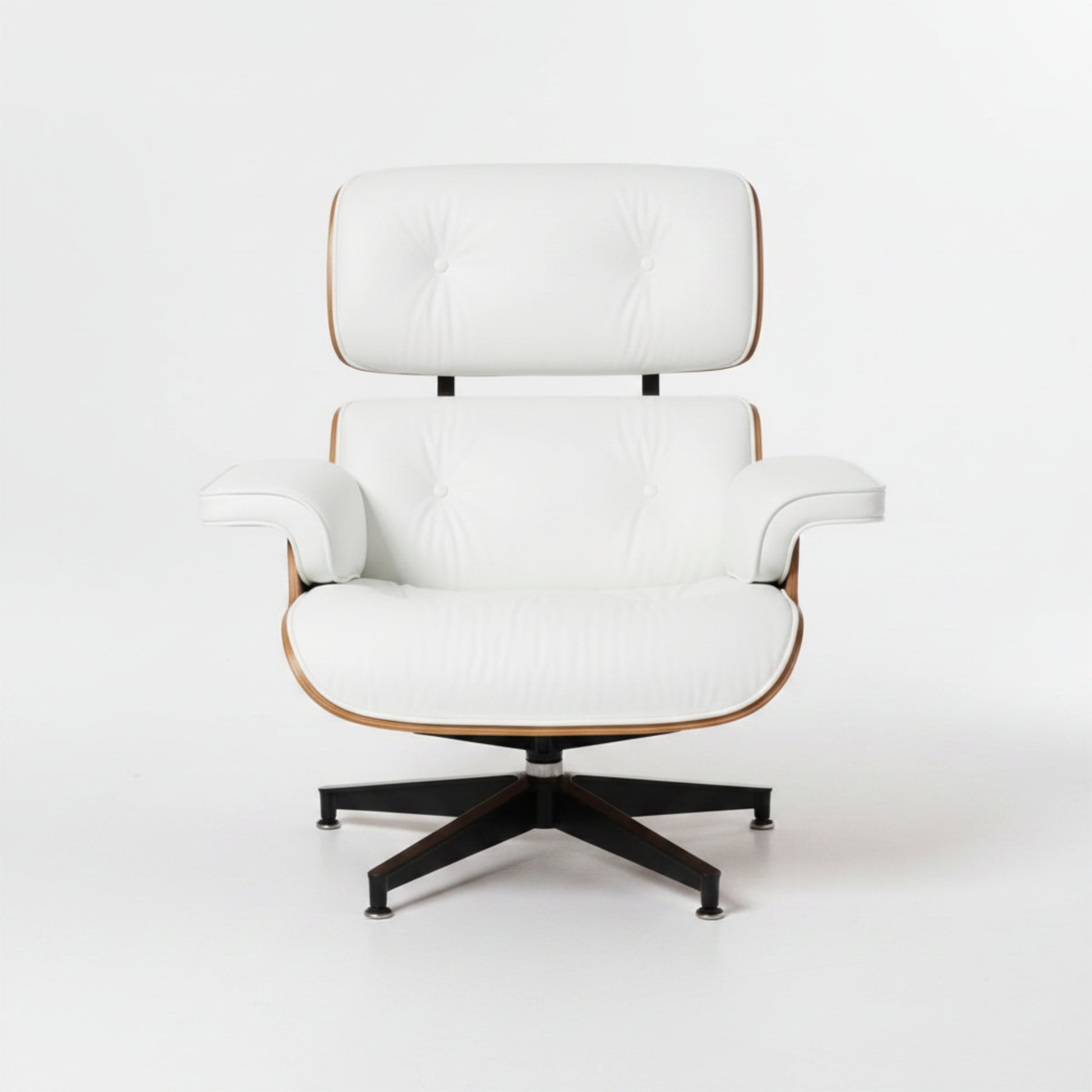 Charles Eames Inspired Modern Lounge Chair & Ottoman Set – XL Ergonomic Design - Aura Furnitures