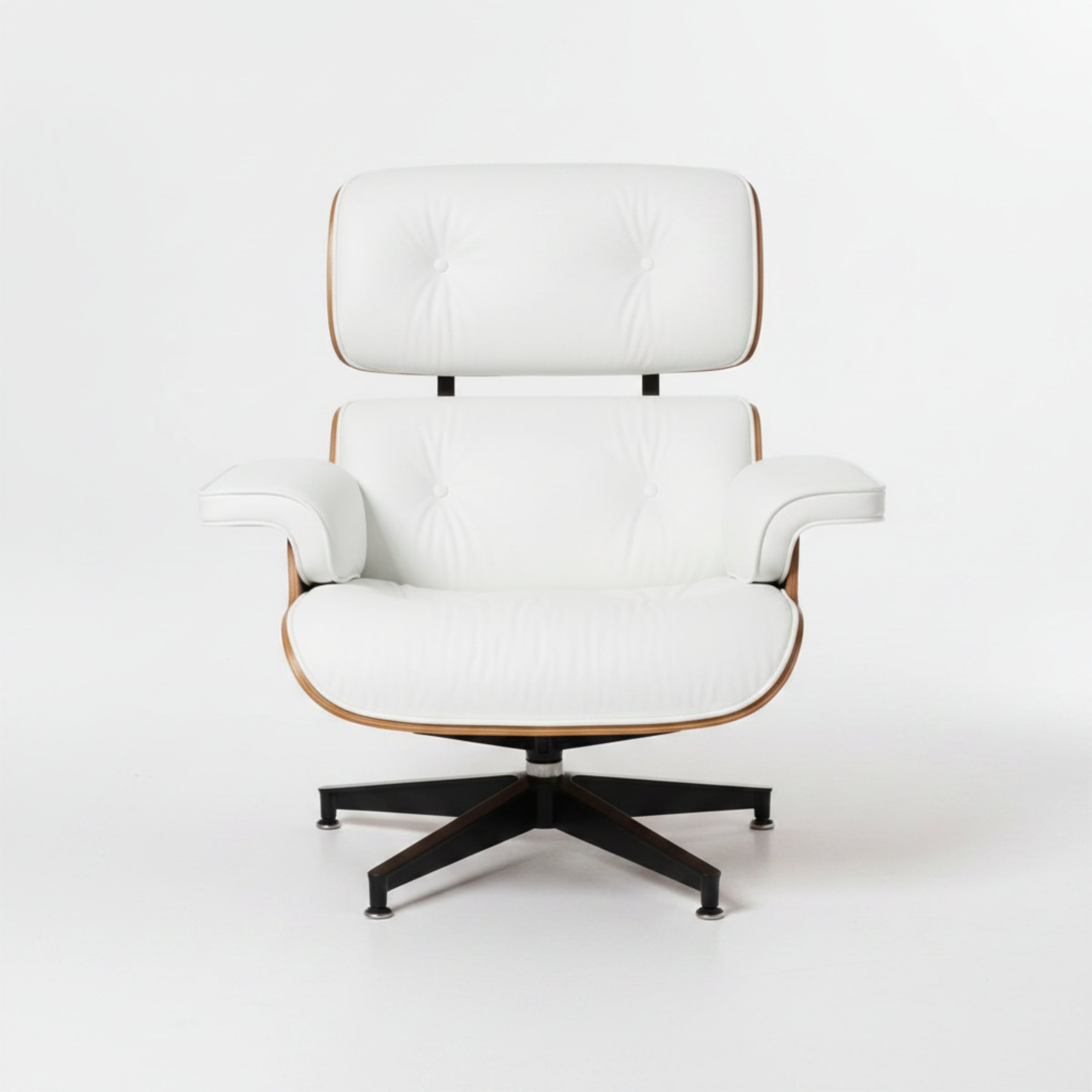 Charles Eames Inspired Modern Lounge Chair & Ottoman Set – XL Ergonomic Design - Aura Furnitures