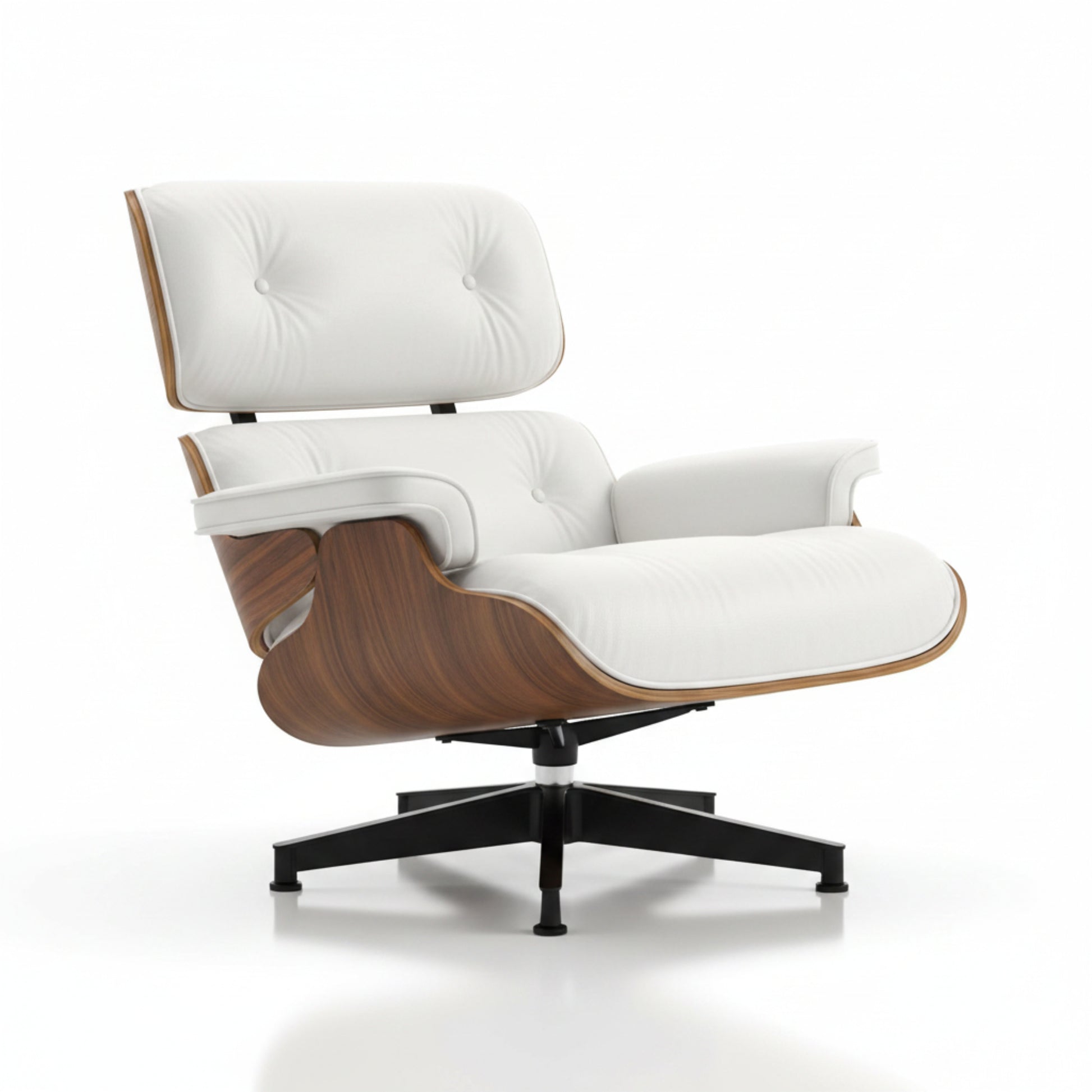 Charles Eames Inspired Modern Lounge Chair & Ottoman Set – XL Ergonomic Design - Aura Furnitures