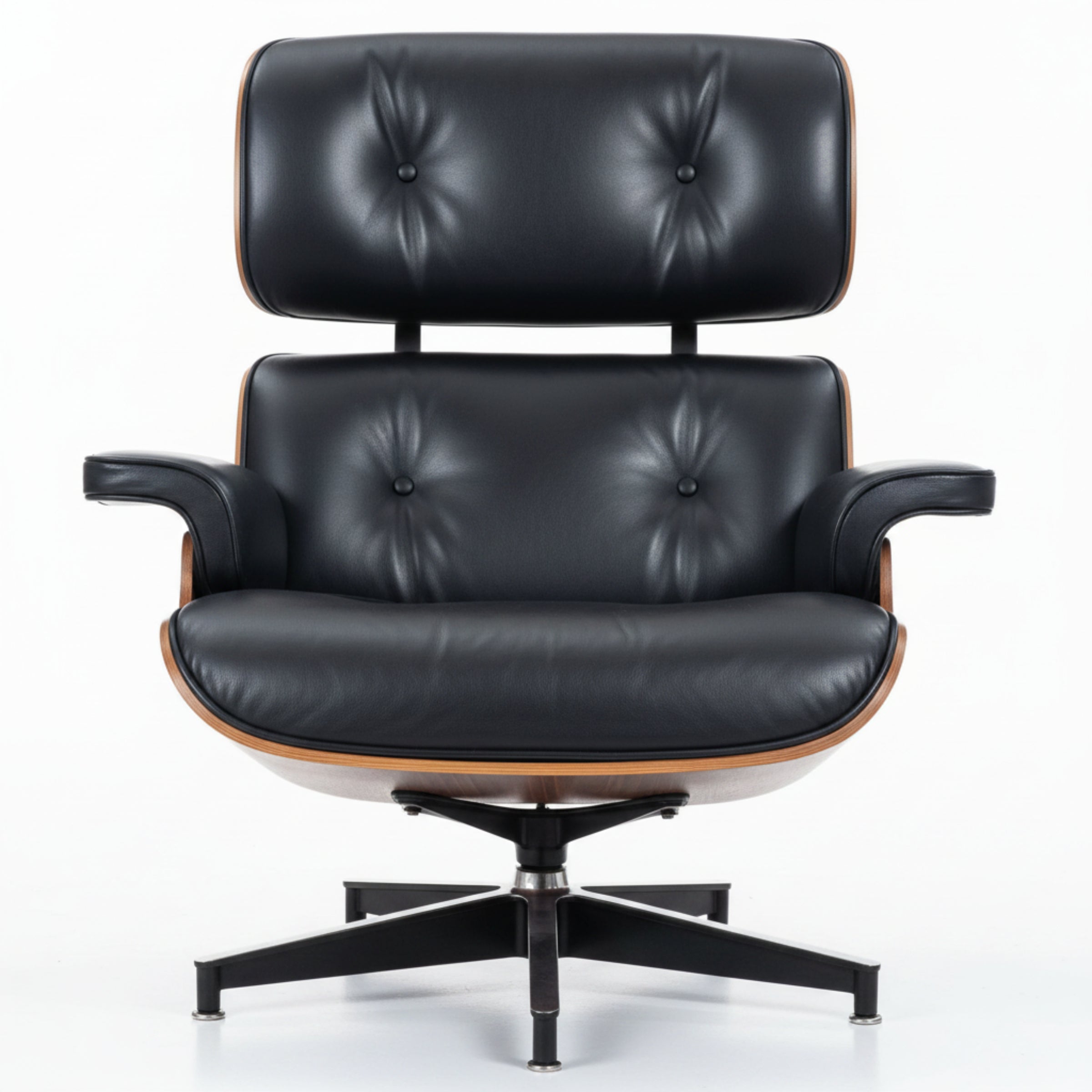 Charles Eames Inspired Modern Lounge Chair & Ottoman Set – XL Ergonomic Design - Aura Furnitures