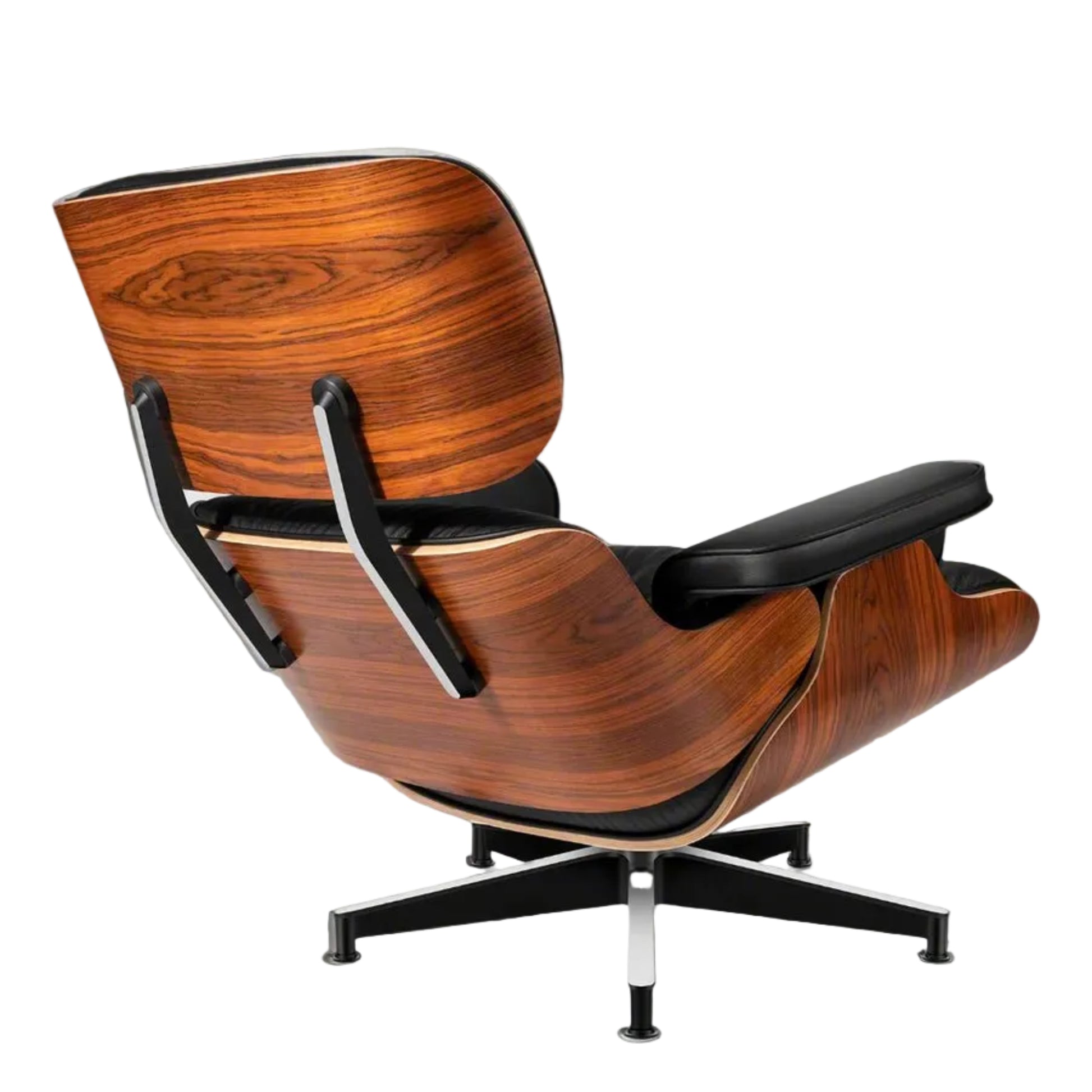 Charles Eames Inspired Modern Lounge Chair & Ottoman Set – XL Ergonomic Design - Aura Furnitures