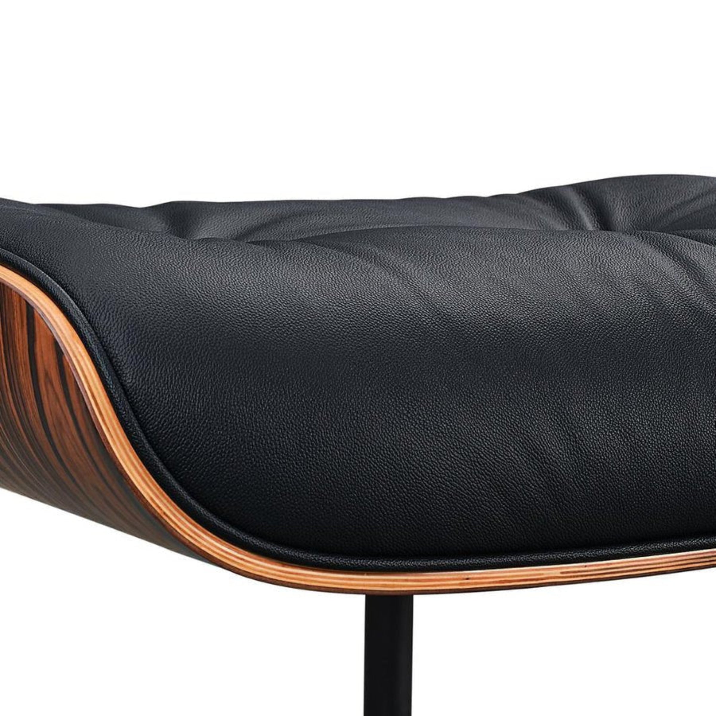 Charles Eames Inspired Modern Lounge Chair & Ottoman Set – XL Ergonomic Design - Aura Furnitures