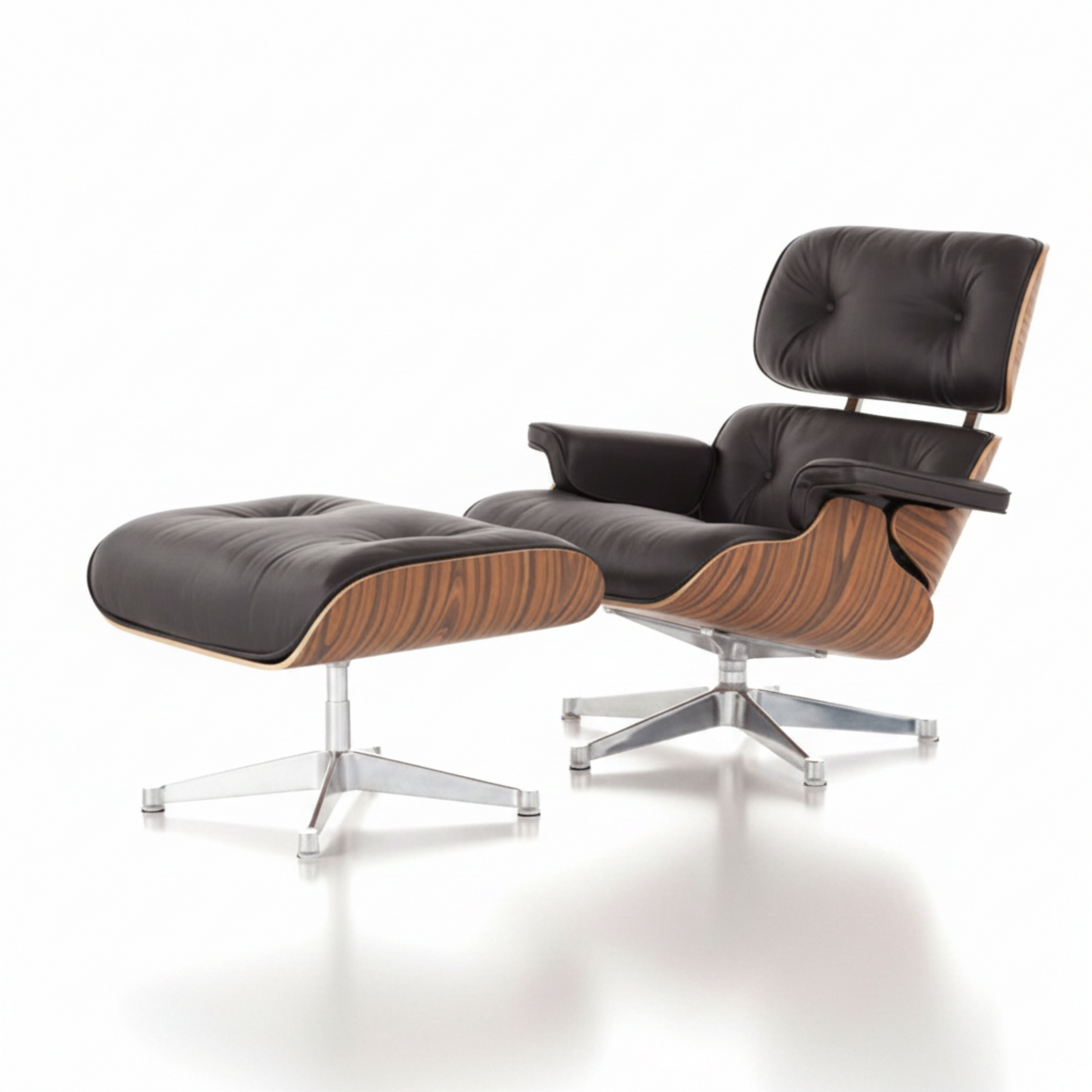 charles-eames-rose-wood-Chocolate brown with chrome base 5