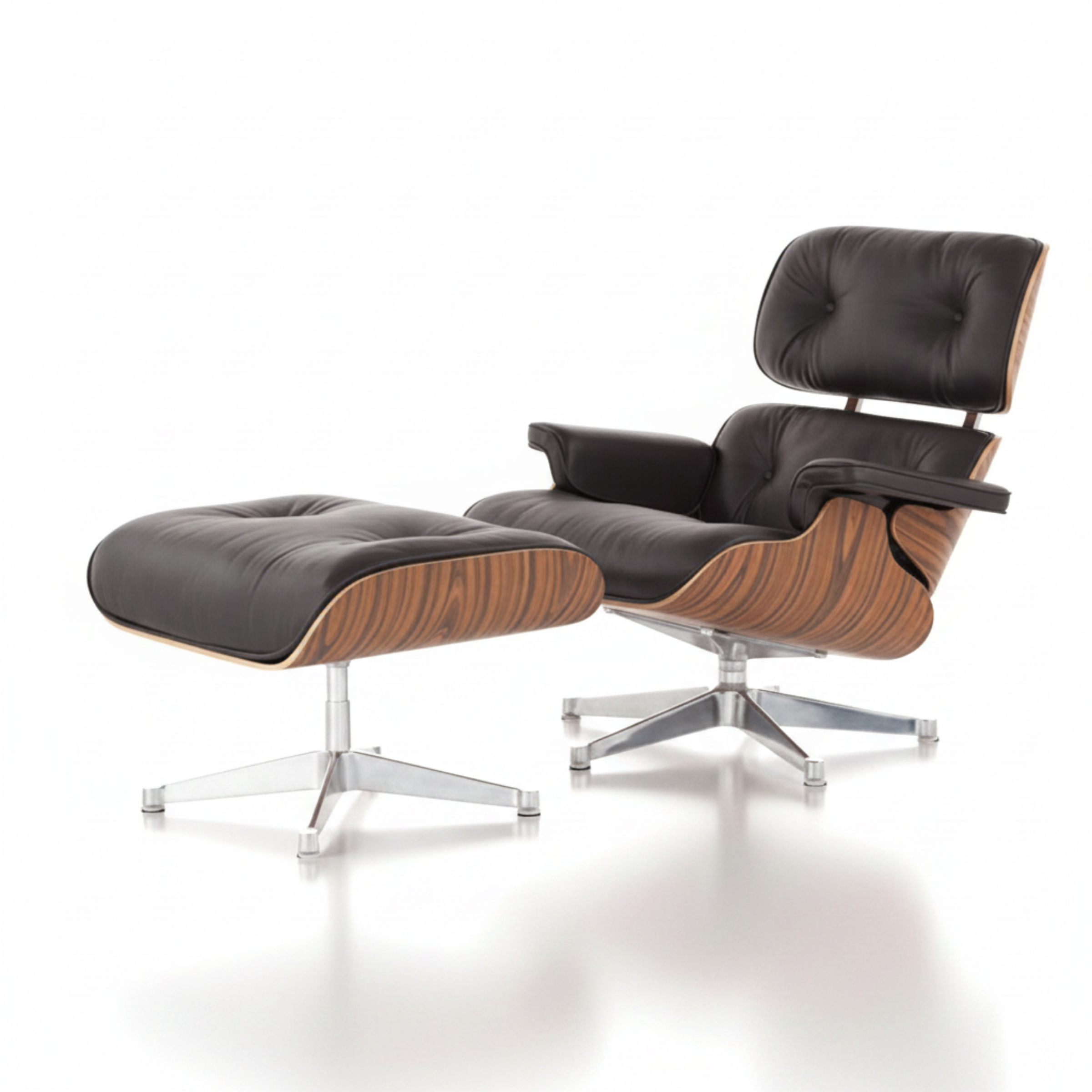 charles-eames-rose-wood-Chocolate brown with chrome base 5