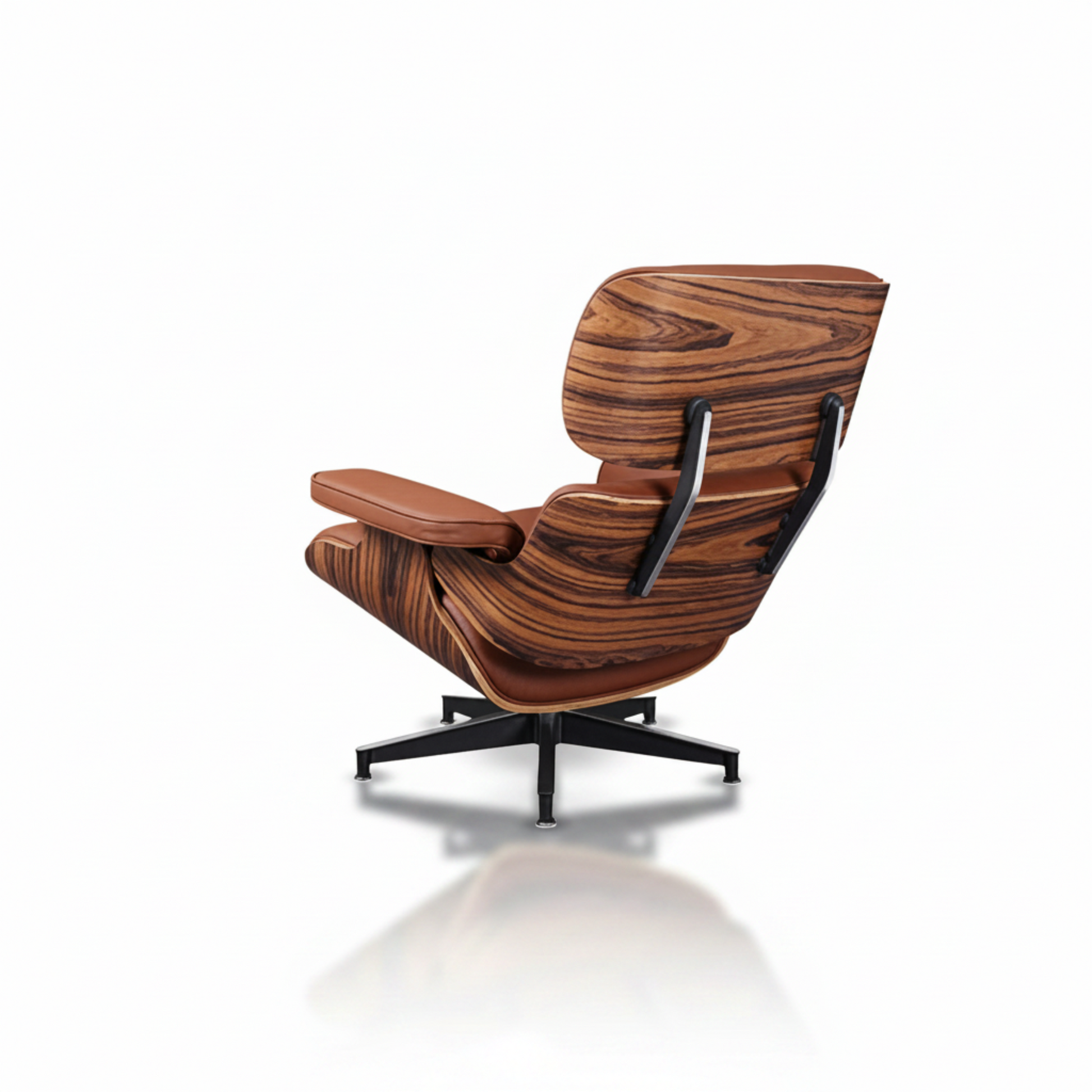 charles-eames-rose-wood-Tan Brown with Black Base 2