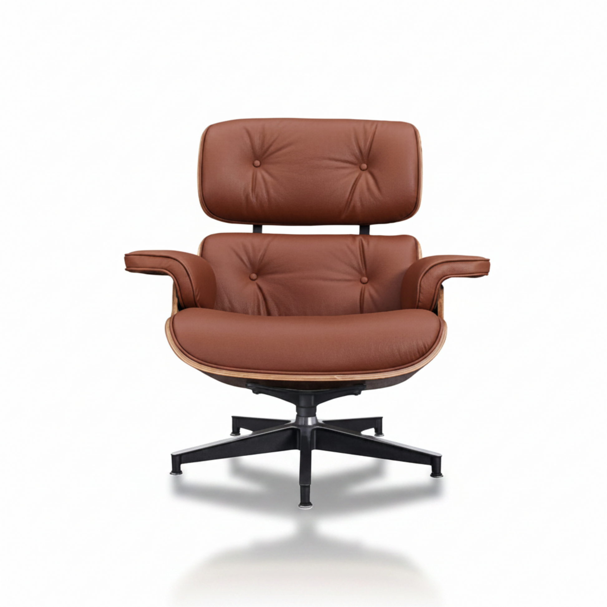 charles-eames-rose-wood-Tan Brown with black base 2
