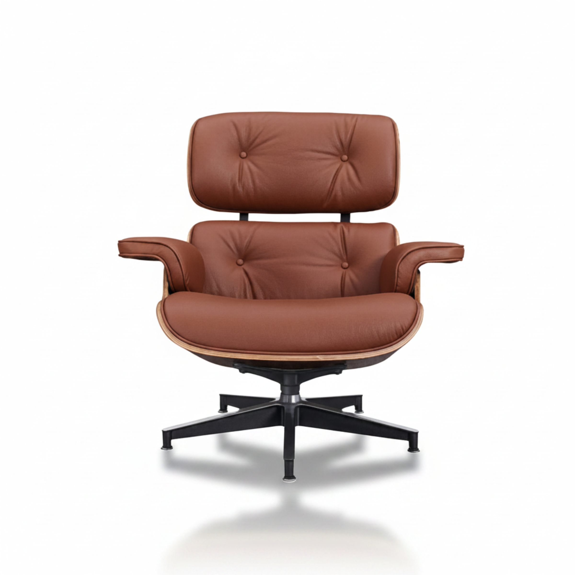 charles-eames-rose-wood-Tan Brown with black base 2