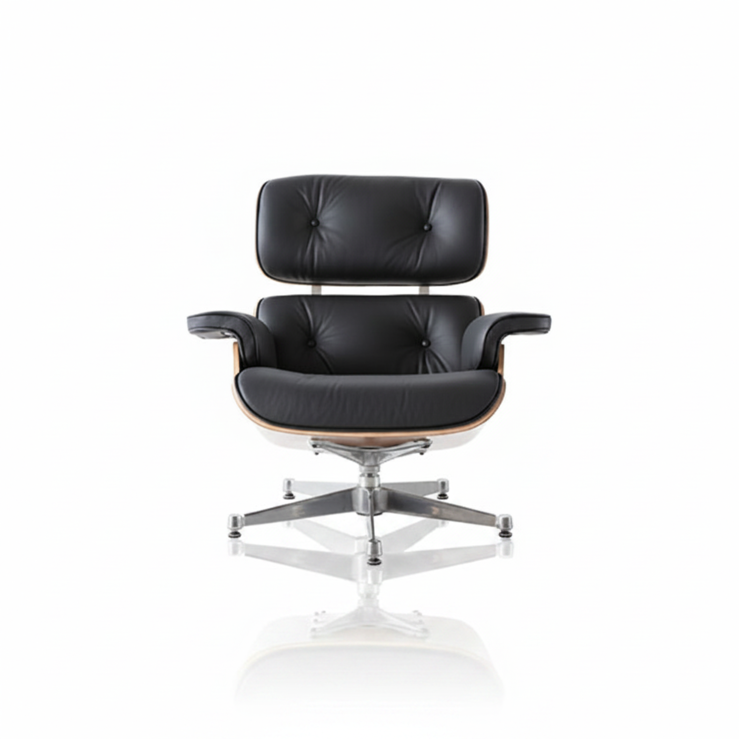 charles-eames-rose-wood-black with chrome base 3