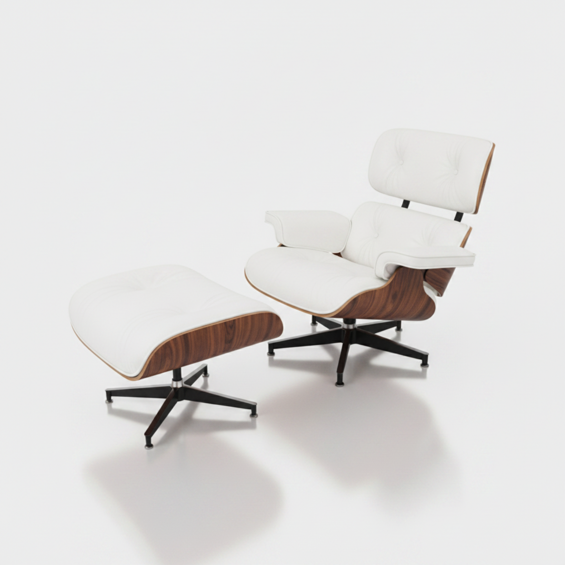 charles-eames-rose-wood-white-with Black Base