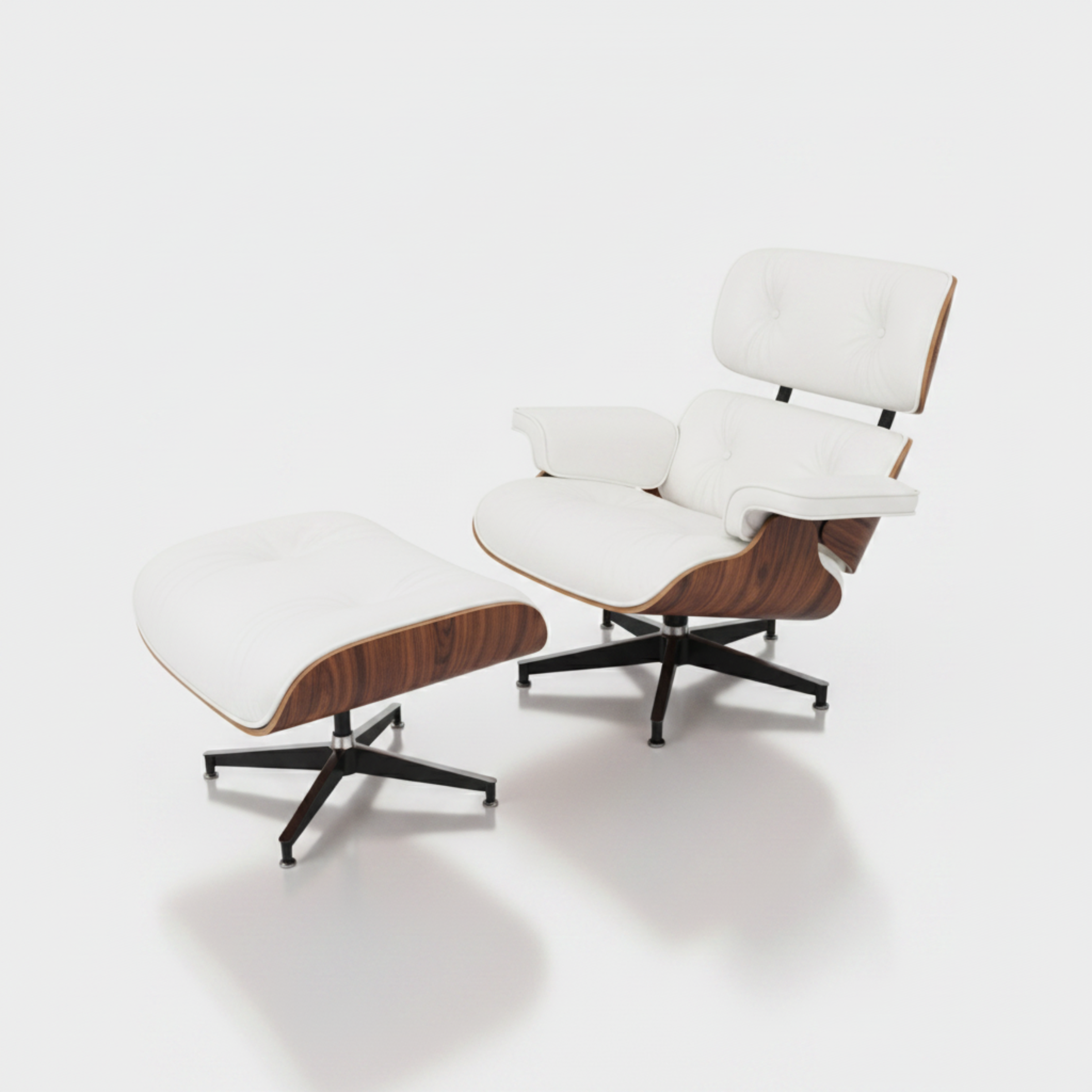 charles-eames-rose-wood-white-with Black Base