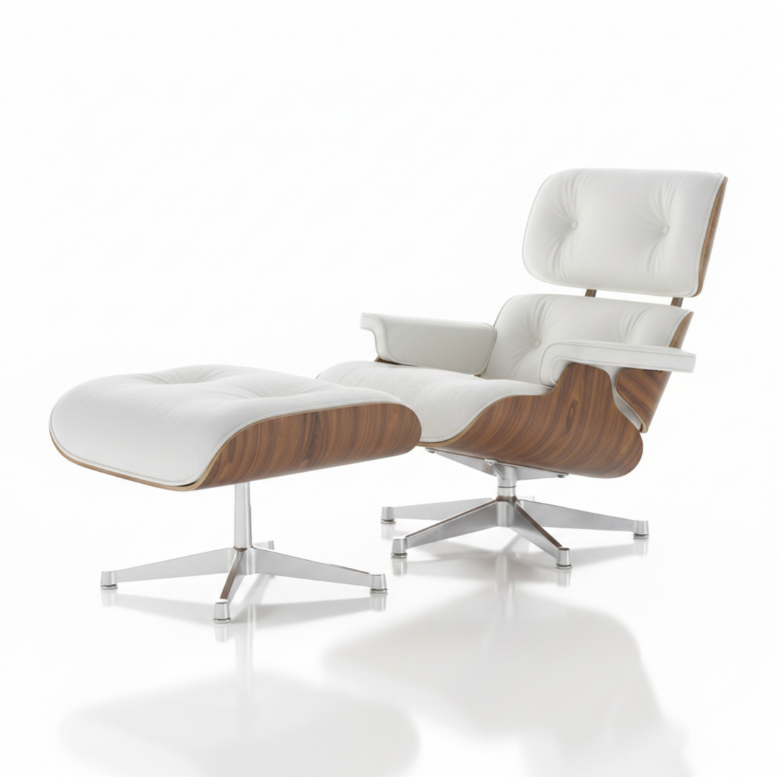 Charles Eames Rose Wood & White 1