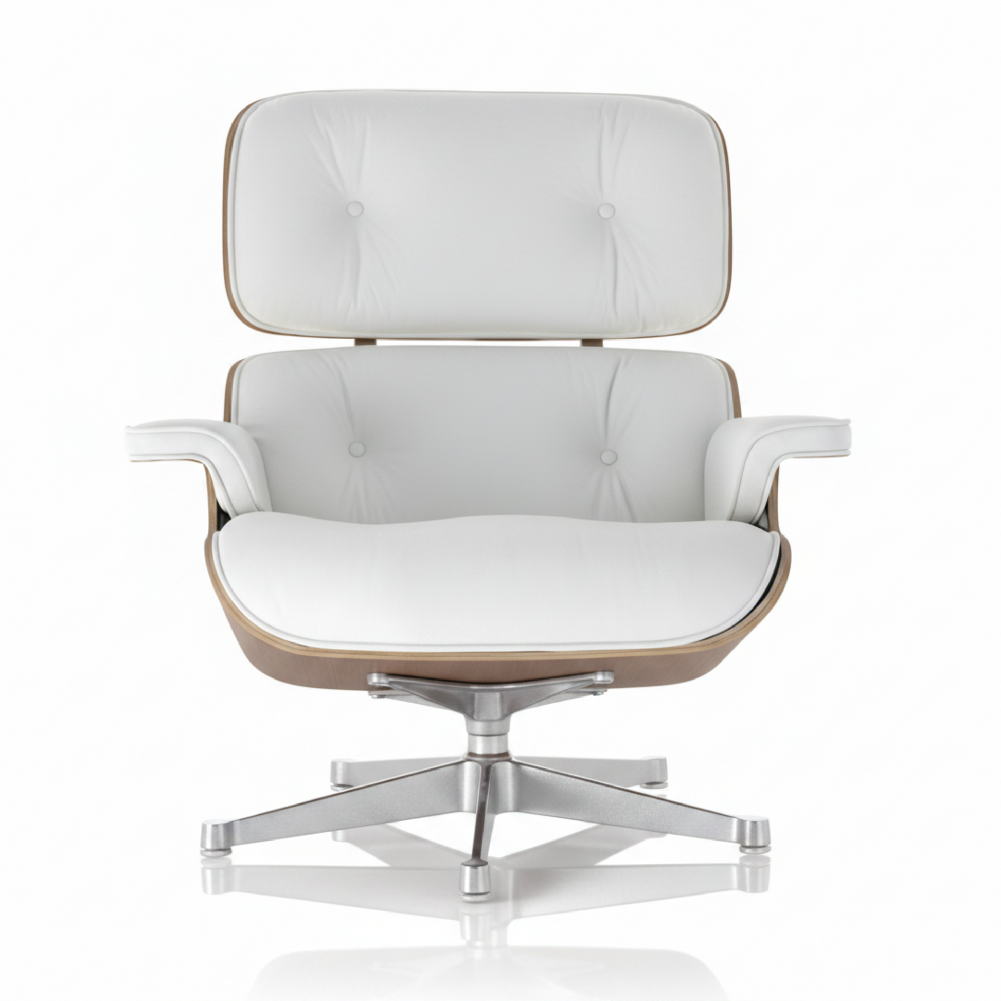 charles-eames-rose-wood-white with Chrome base 3