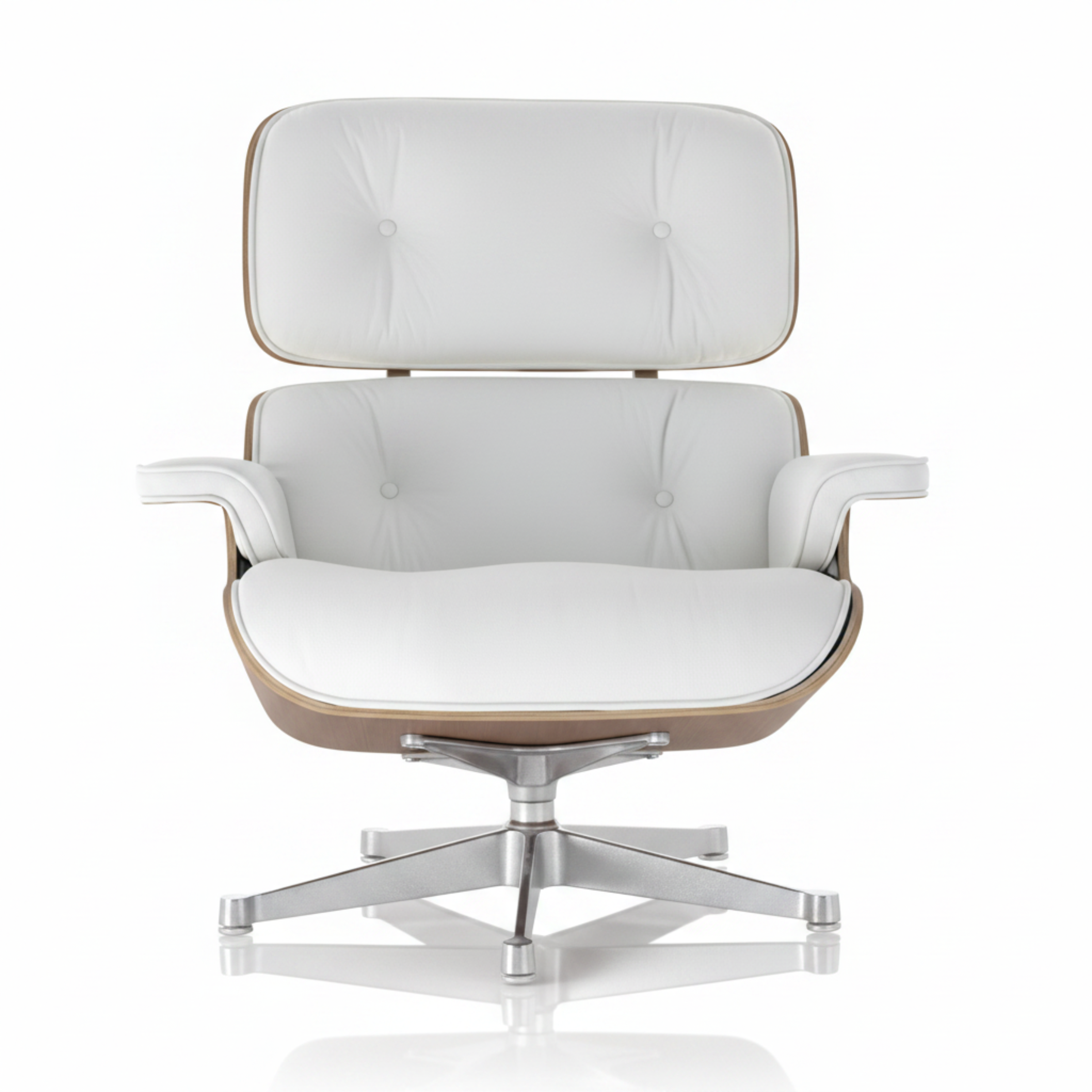 charles-eames-rose-wood-white with Chrome base 3