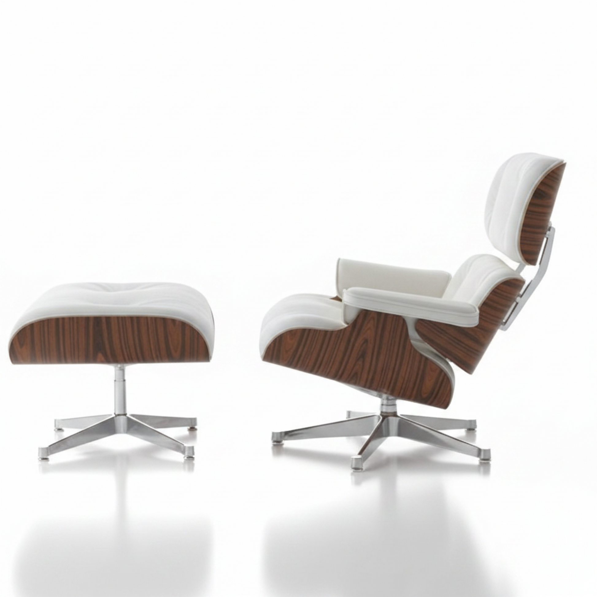 charles-eames-rose-wood-white with Chrome base 4