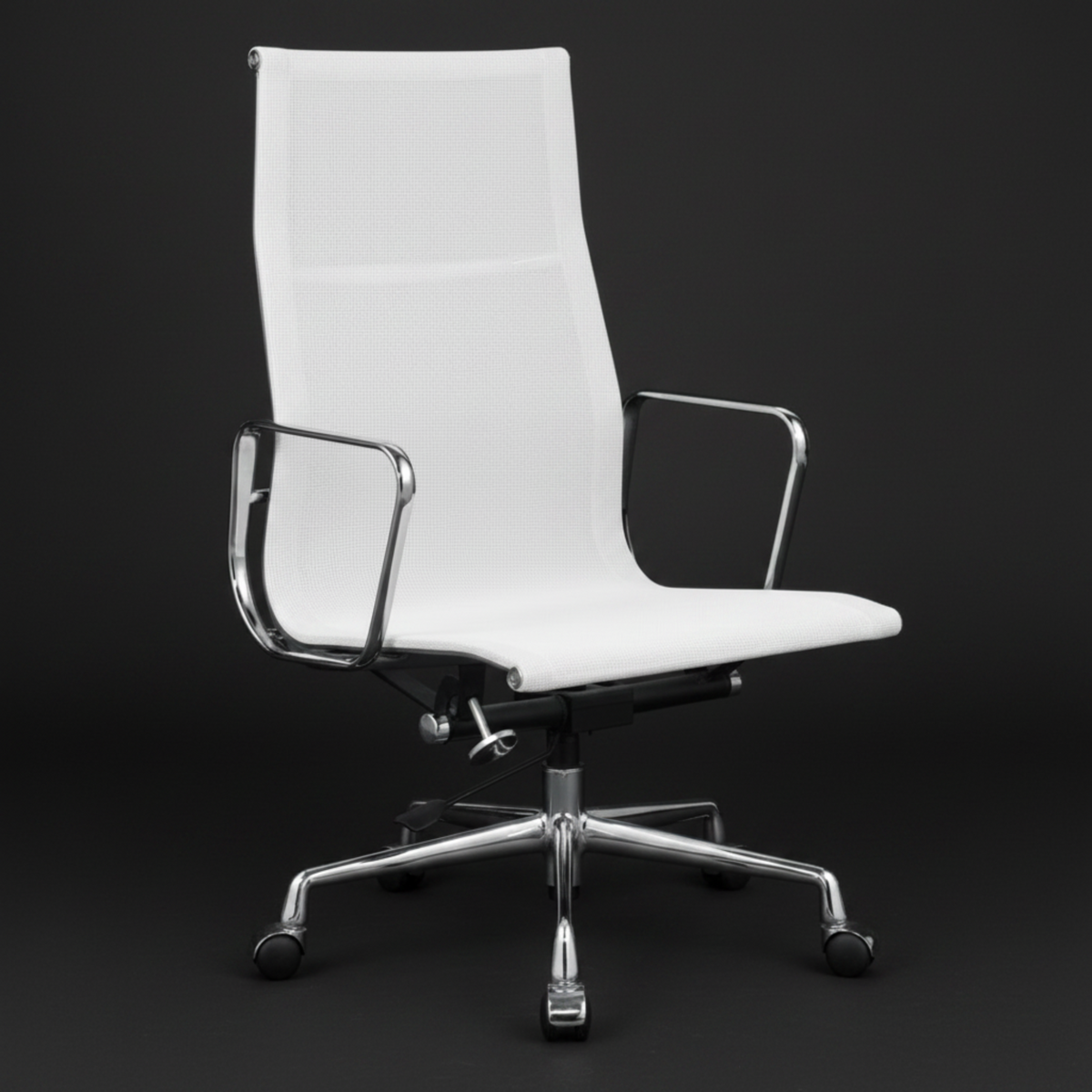 Modern Eames Meshed Office Chair EA 119 - Supportive High Back, White - Aura Furnitures