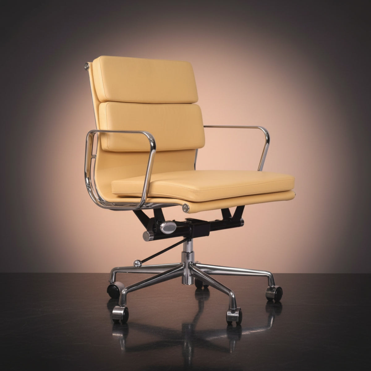 Eames Stylish Soft Pad Office Chair EA 217 - Low Back cream - Aura Furnitures