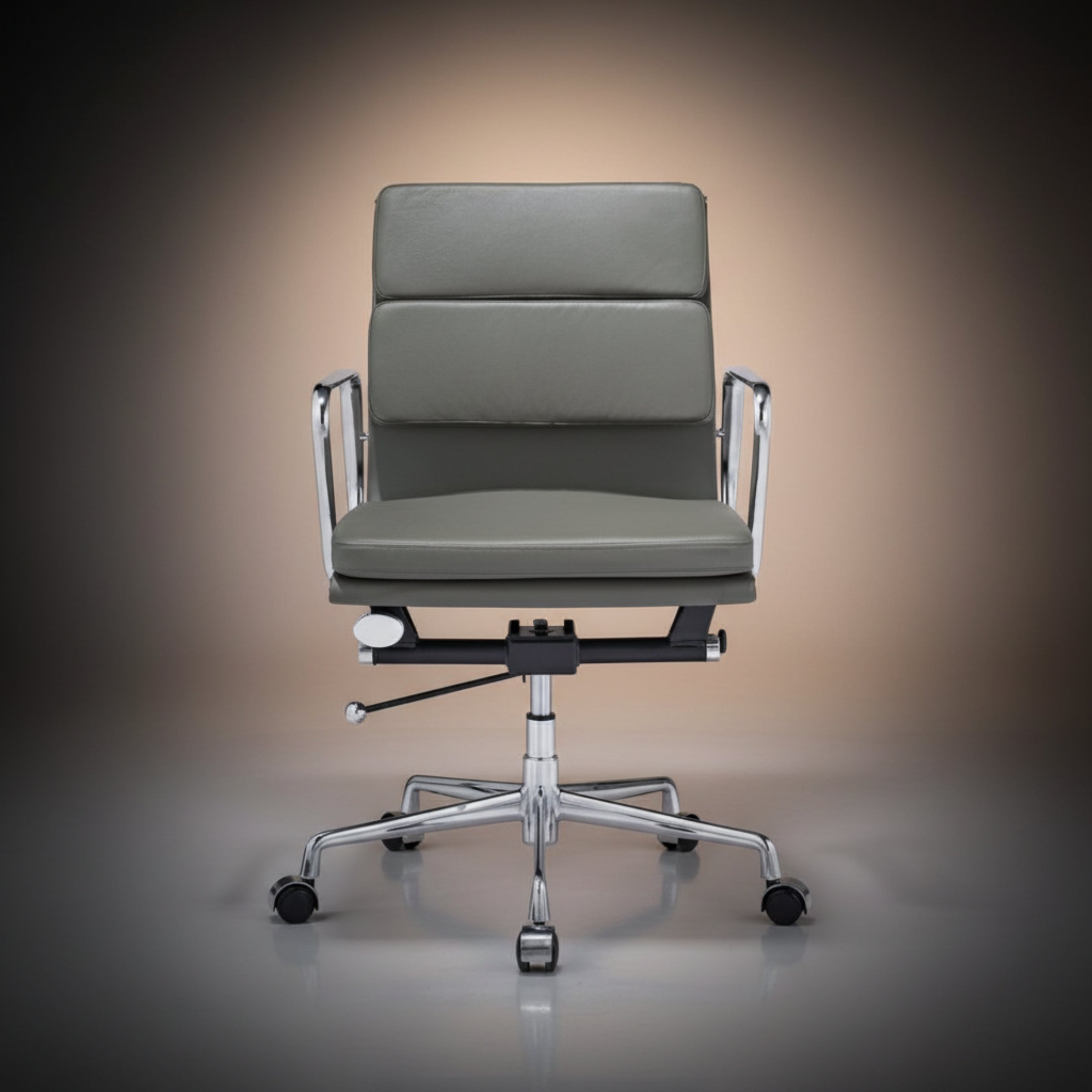 Eames Stylish Soft Pad Office Chair EA 217 - Low Back dark grey - Aura Furnitures