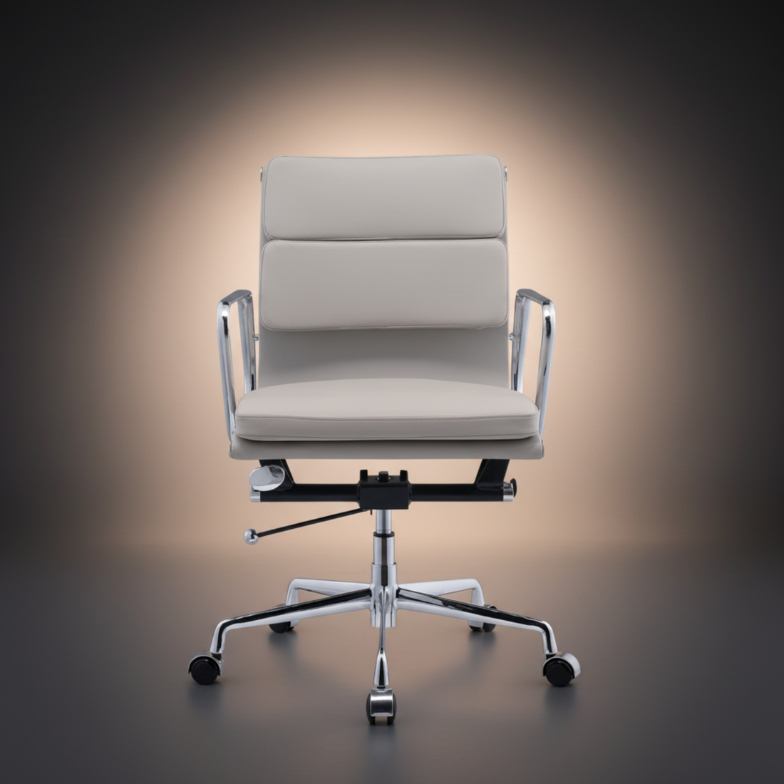 Eames Stylish Soft Pad Office Chair EA 217 - Low Back grey - Aura Furnitures