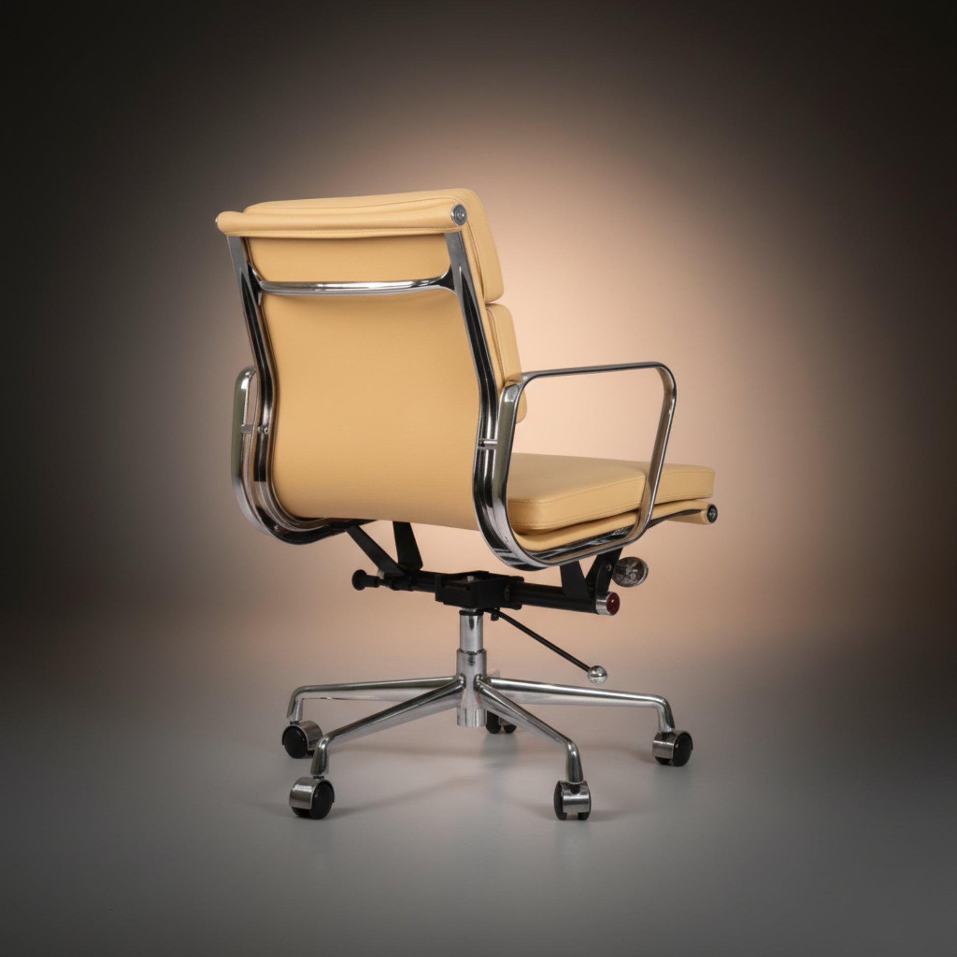 Eames Stylish Soft Pad Office Chair EA 217 - Low Back Ivory White - Aura Furnitures