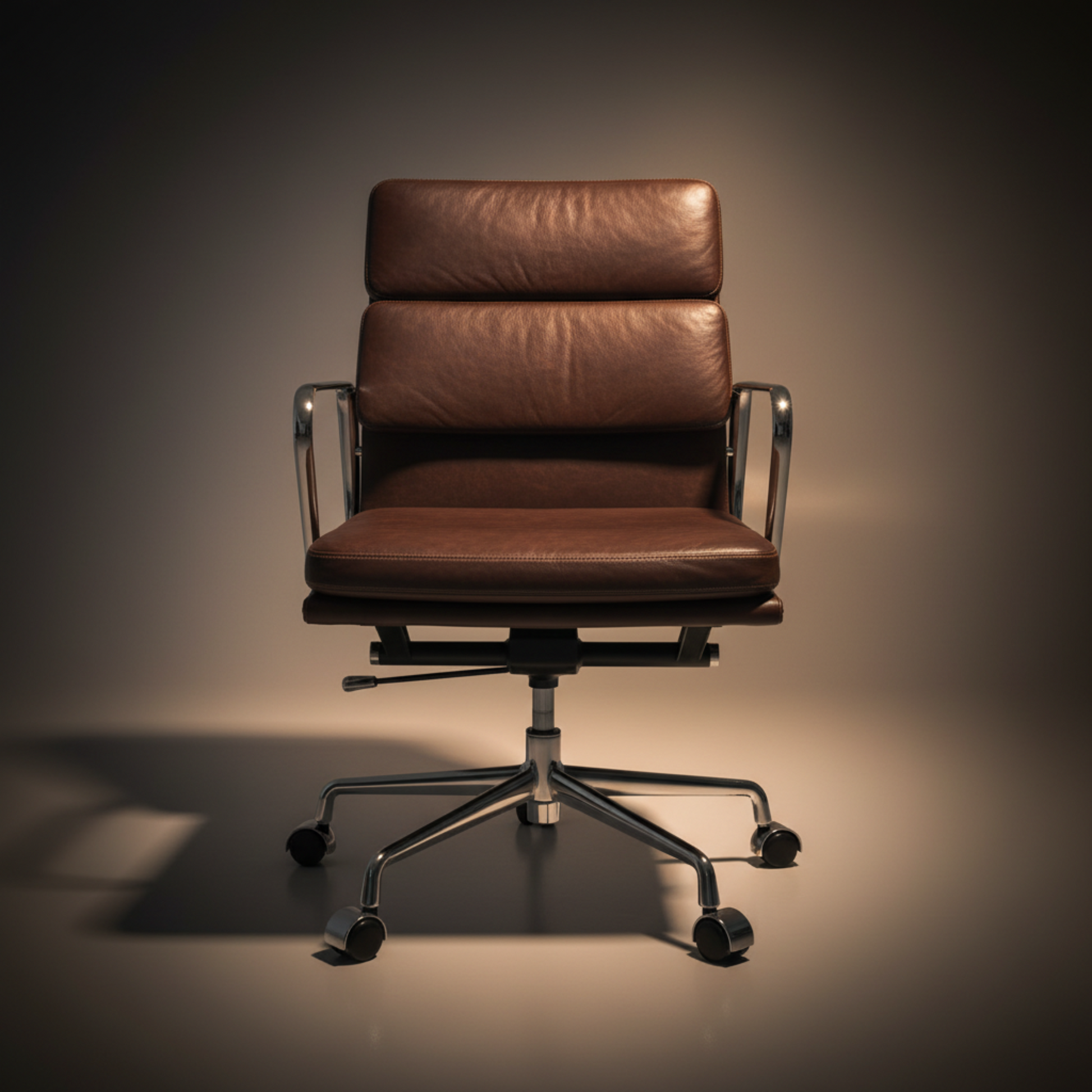 Eames Stylish Soft Pad Office Chair EA 217 - Low Back Ivory White - Aura Furnitures