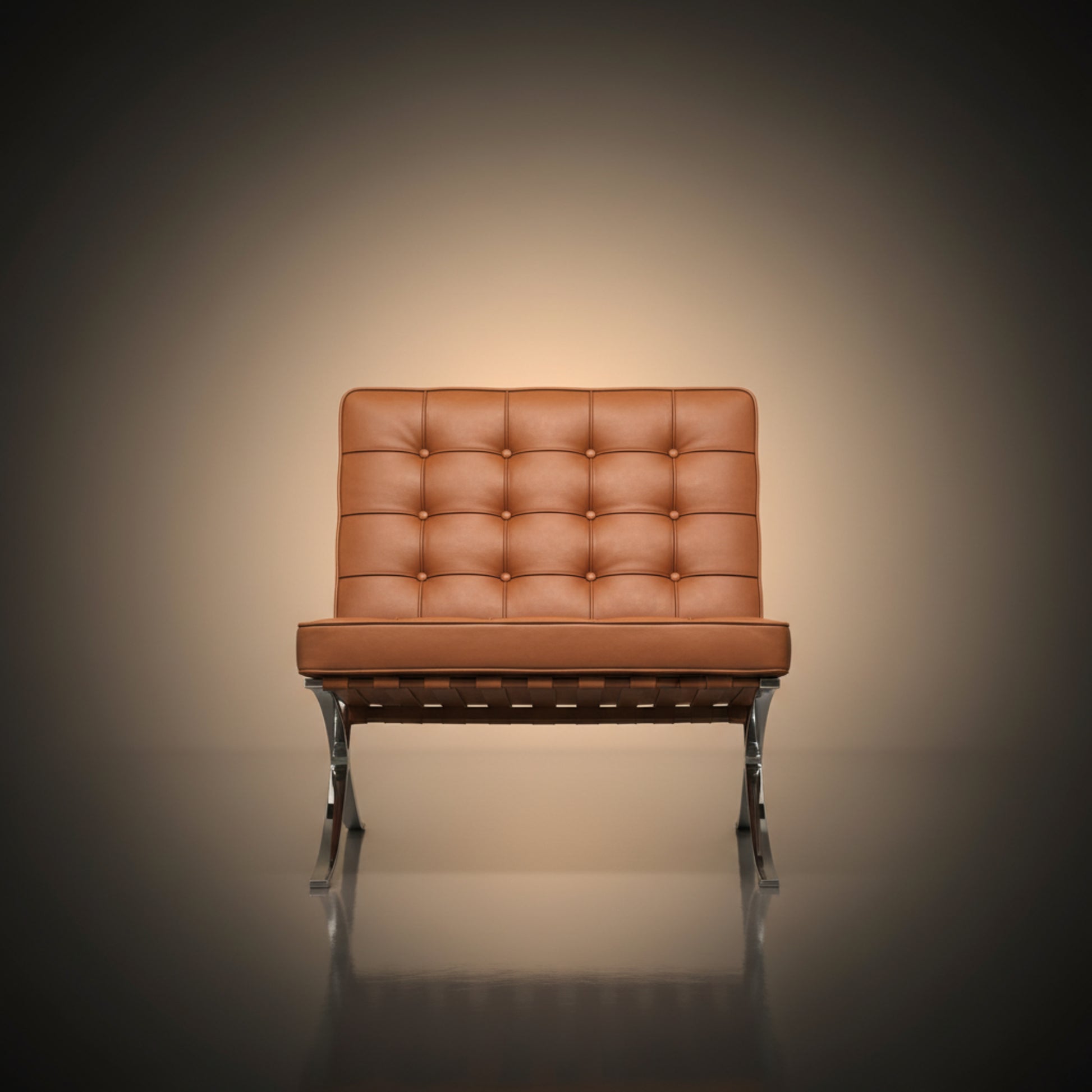 Mies Barcelona Pavilion Chair - Premium Italian Leather | Dark Grey - Aura Furnitures