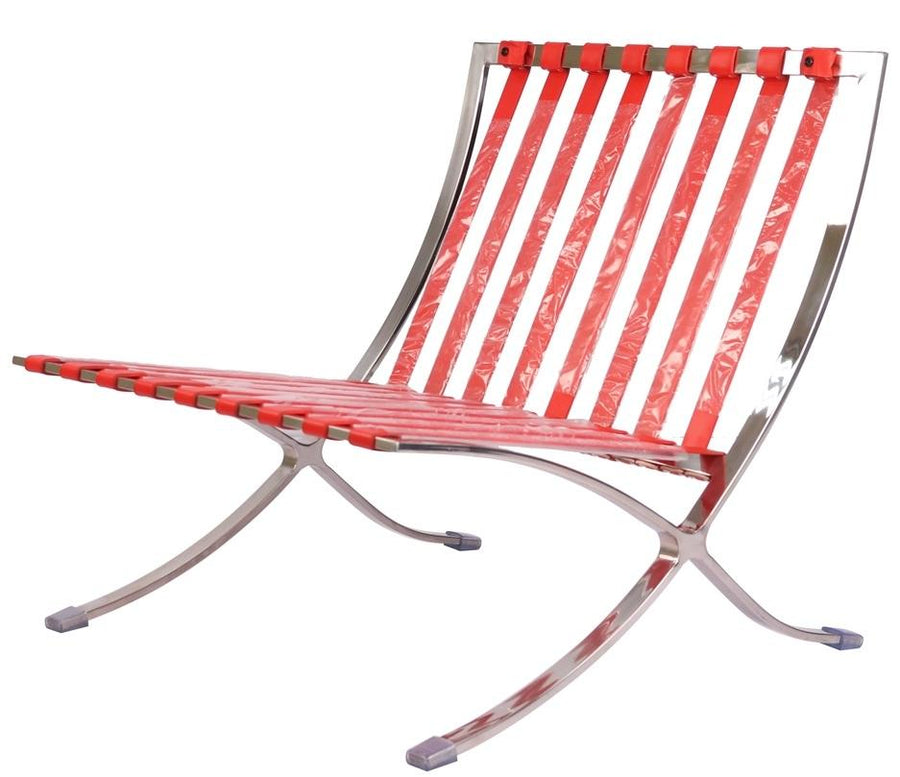 Mies Barcelona Pavilion Chair - Premium Italian Leather, Cream