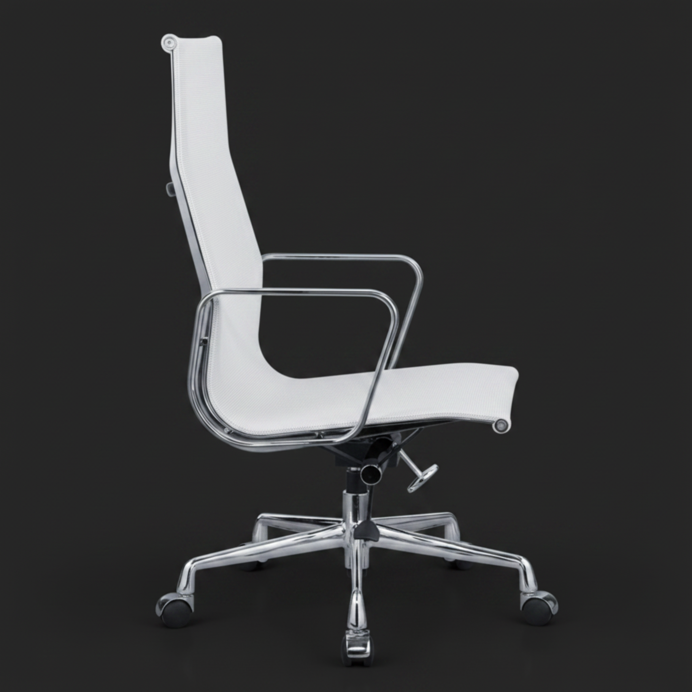 Modern Eames Meshed Office Chair EA 119 - Supportive High Back, White - Aura Furnitures