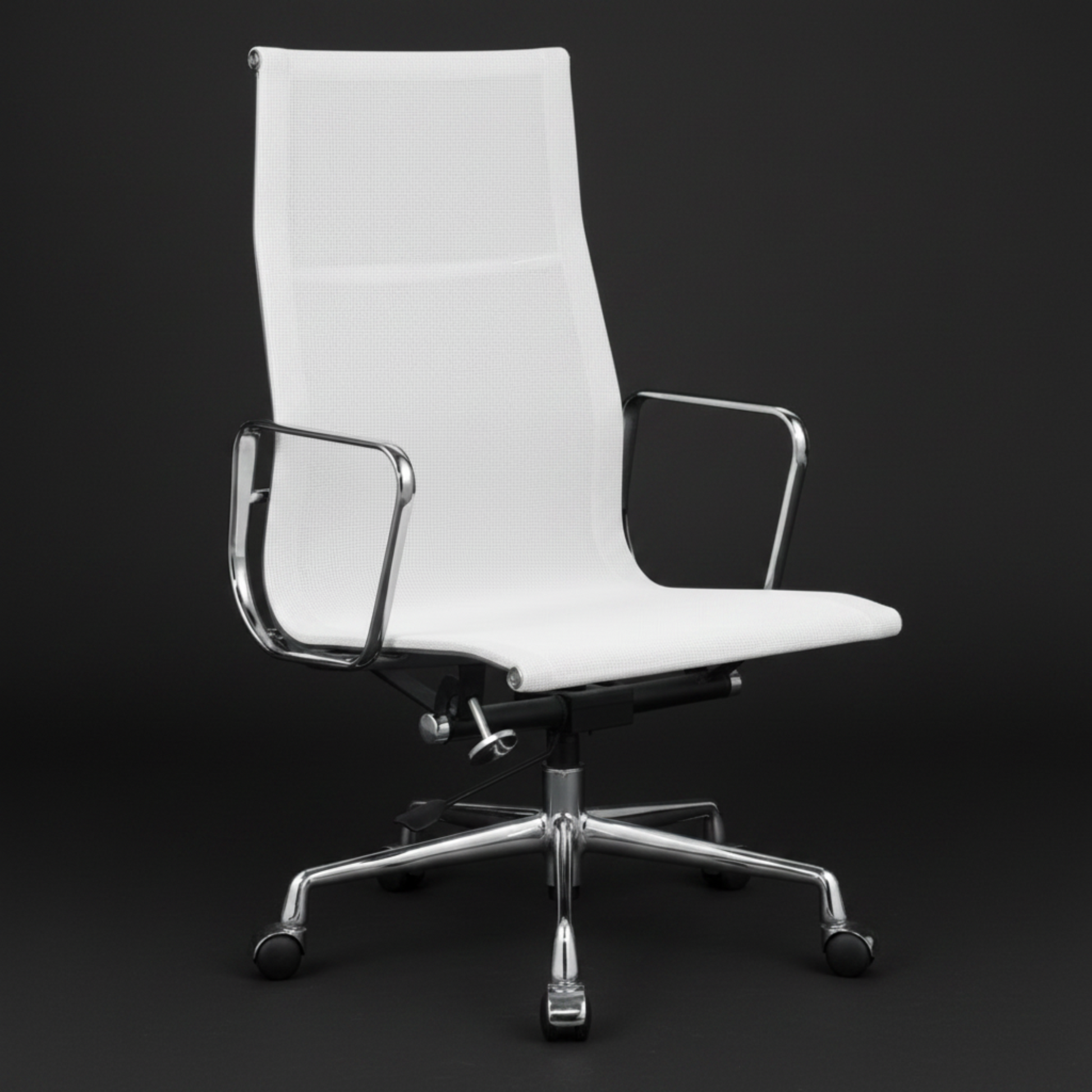 Modern Eames Meshed Office Chair EA 119 - Supportive High Back, White - Aura Furnitures