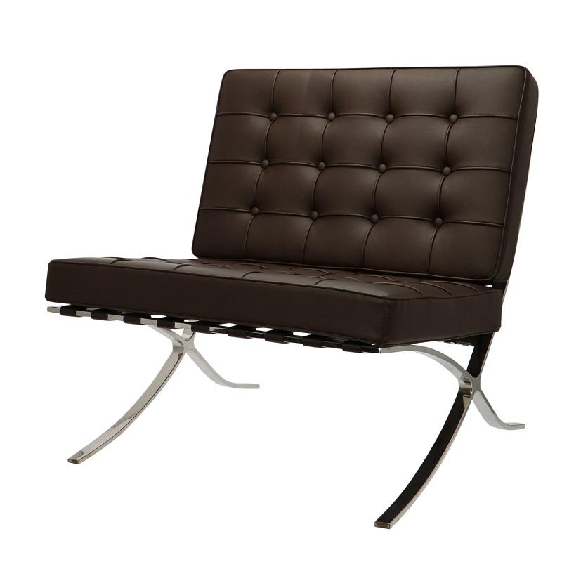 Mies Barcelona Pavilion Chair with Footrest | Black