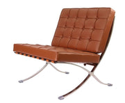 Mies Barcelona Pavilion Chair - Premium Italian Leather, Cream